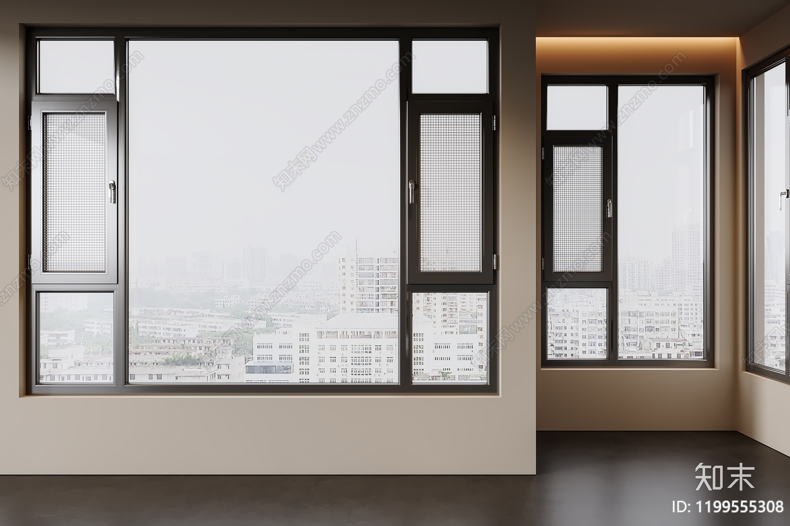 现代简约窗户组合SU模型下载【ID:1199555308】