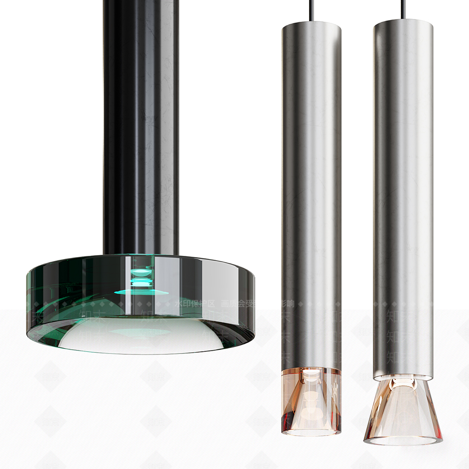 现代欧式客厅吸顶灯3D模型下载【ID:1199559279】