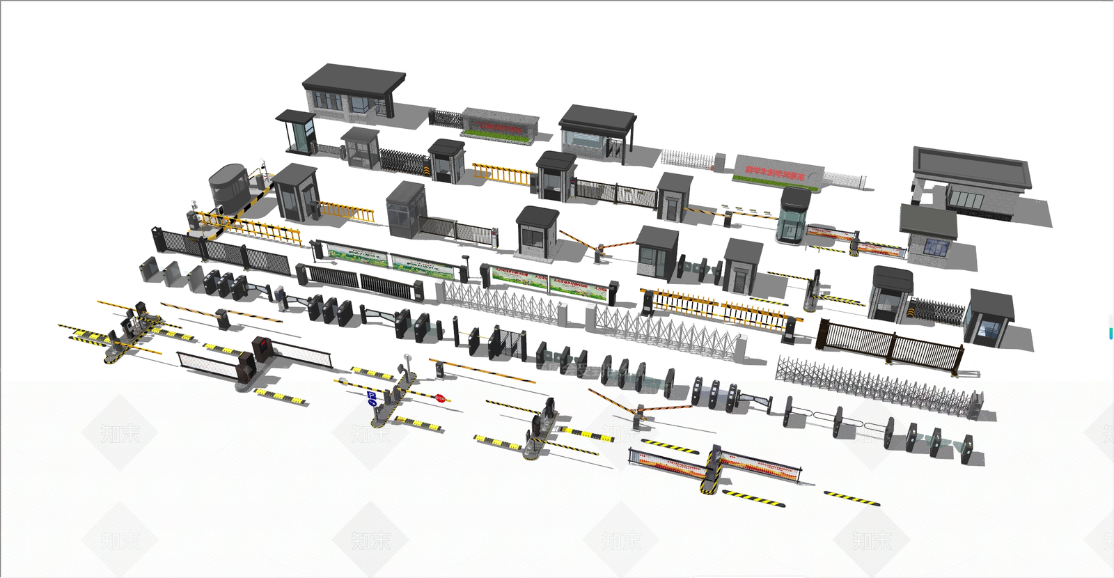 现代入口大门SU模型下载【ID:1199560172】