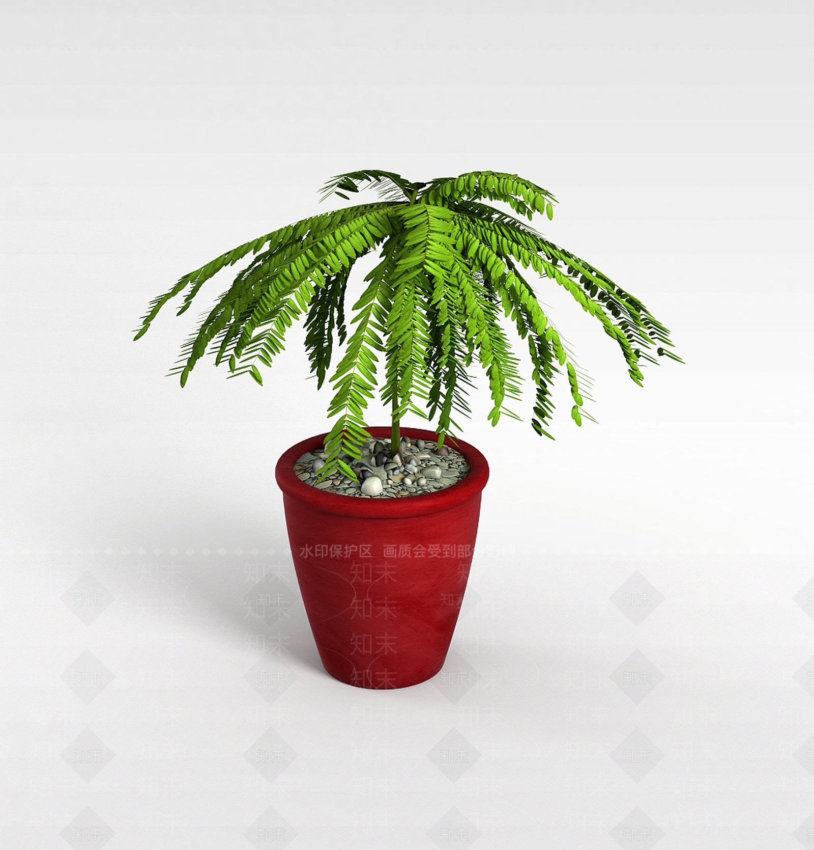 现代室内装饰性小树盆栽3D模型下载【ID:1199563812】