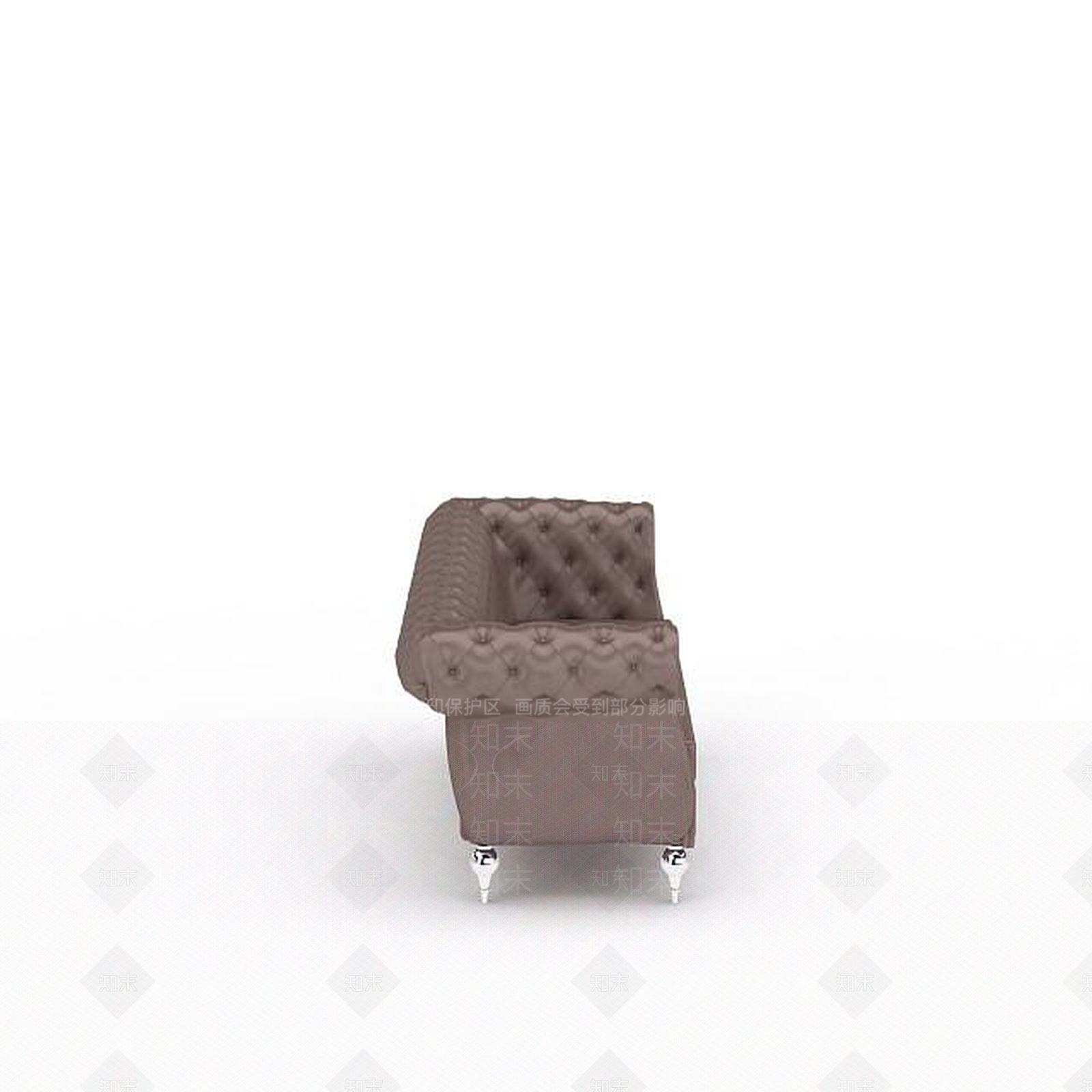 美式高档美式软包皮质双人沙发3D模型下载【ID:1199564191】