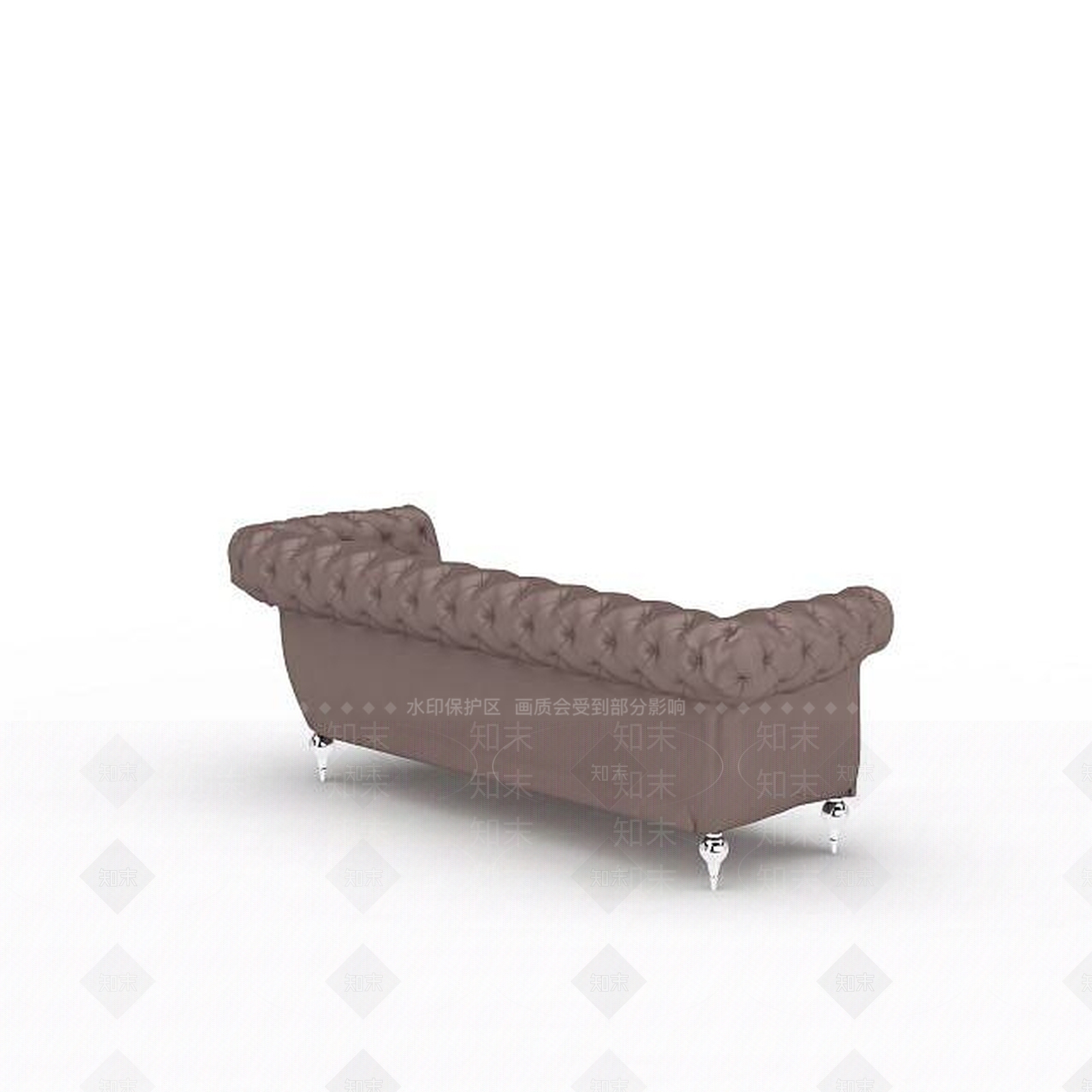 美式高档美式软包皮质双人沙发3D模型下载【ID:1199564191】