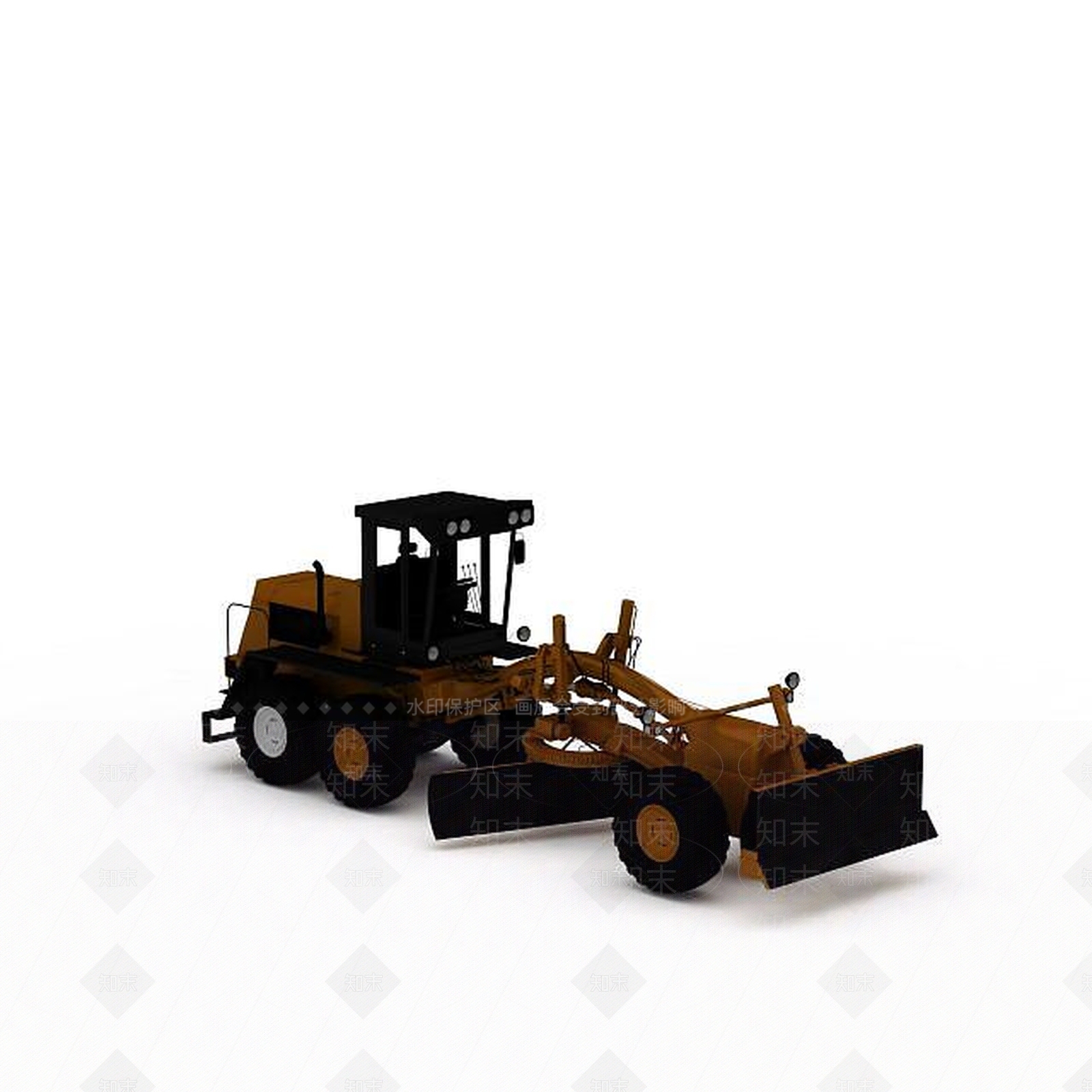 现代机械推土铲车3D模型下载【ID:1199564420】