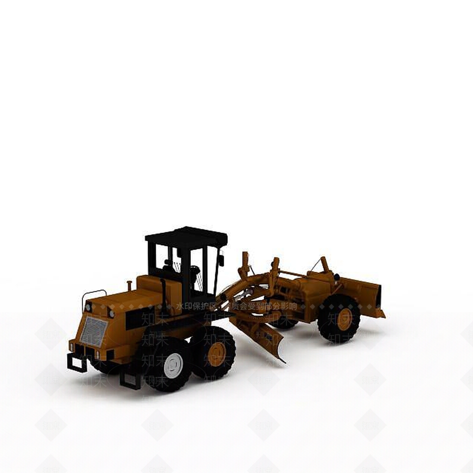 现代机械推土铲车3D模型下载【ID:1199564420】