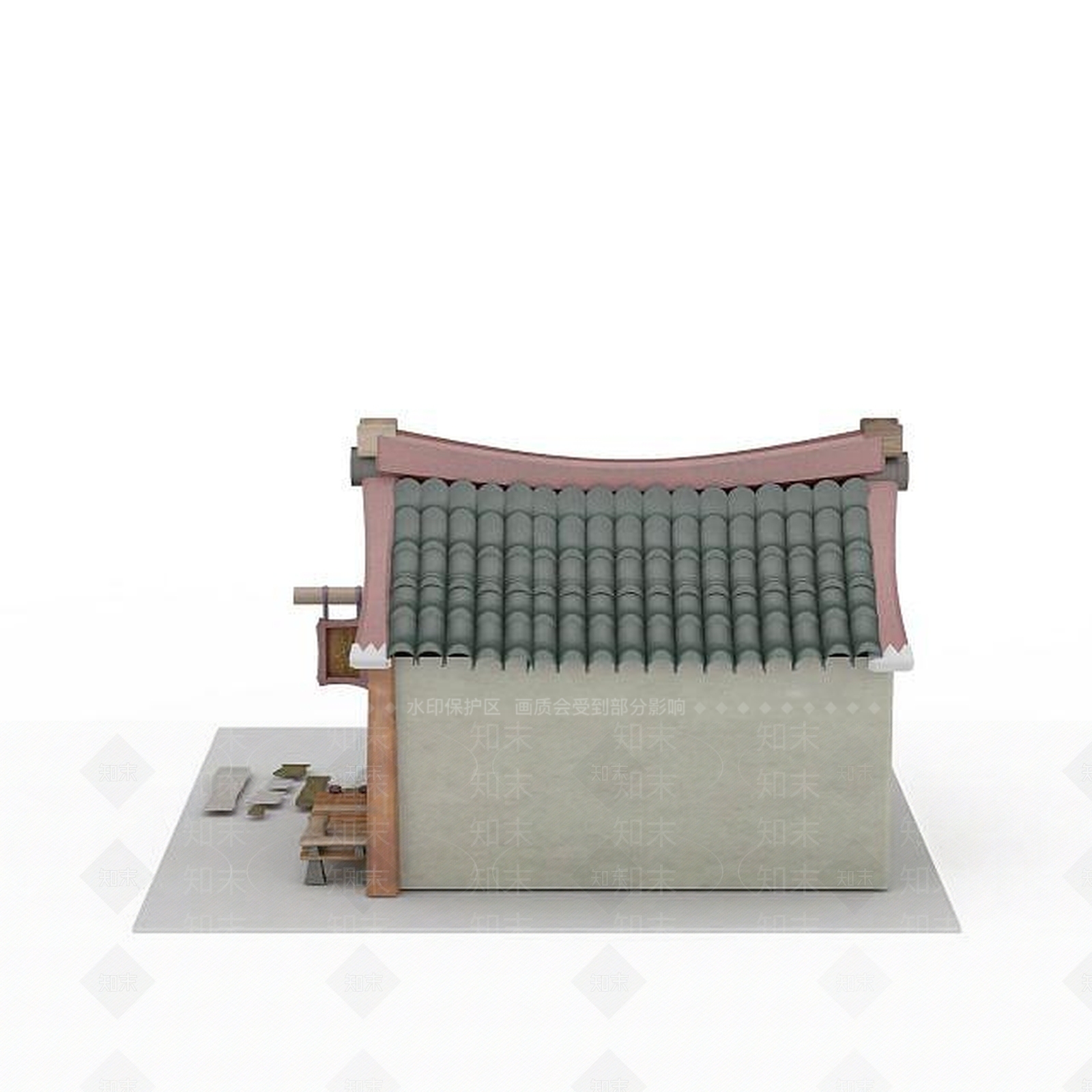 现代淘米坊小木屋3D模型下载【ID:1199565596】