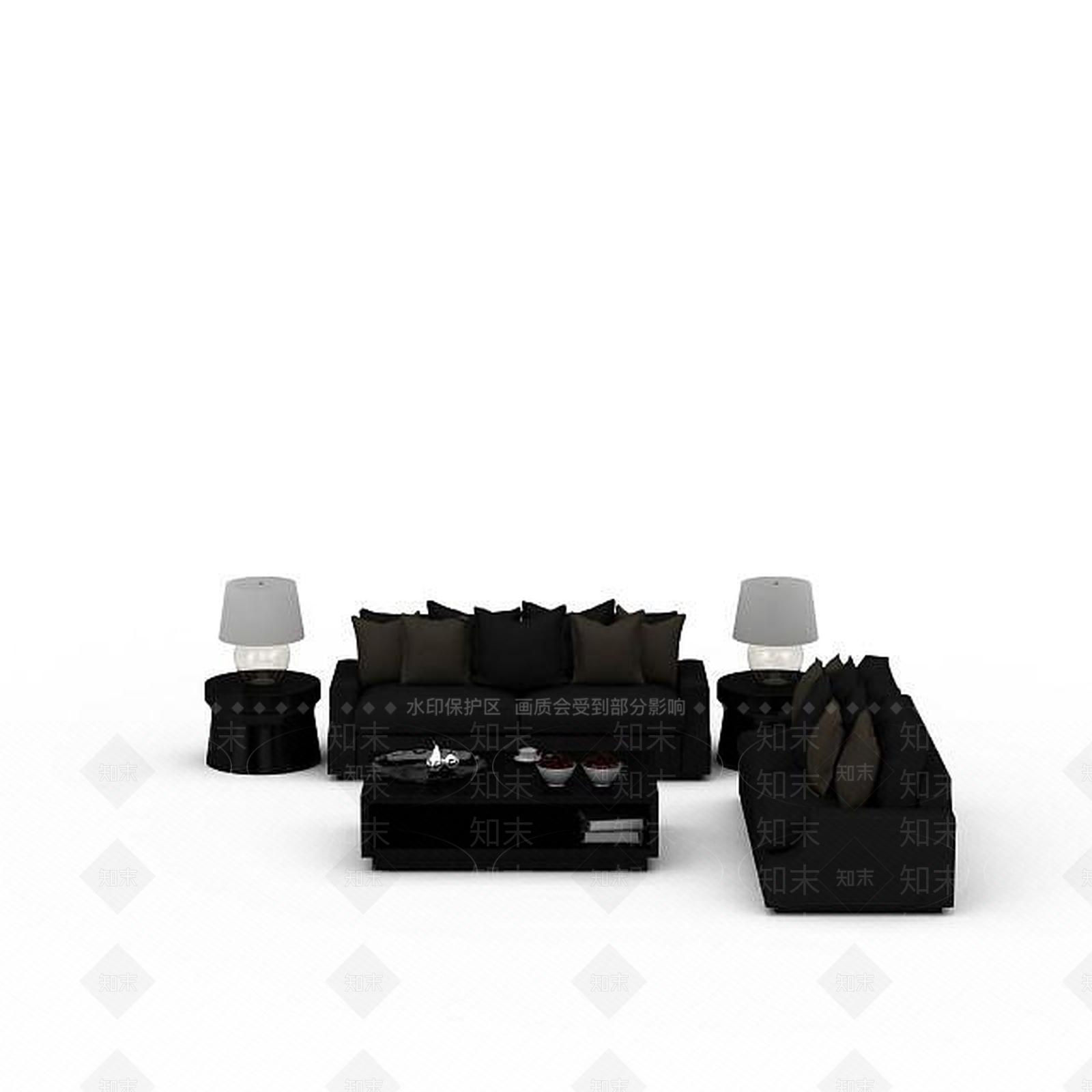 现代沙发组合3D模型下载【ID:1199572105】