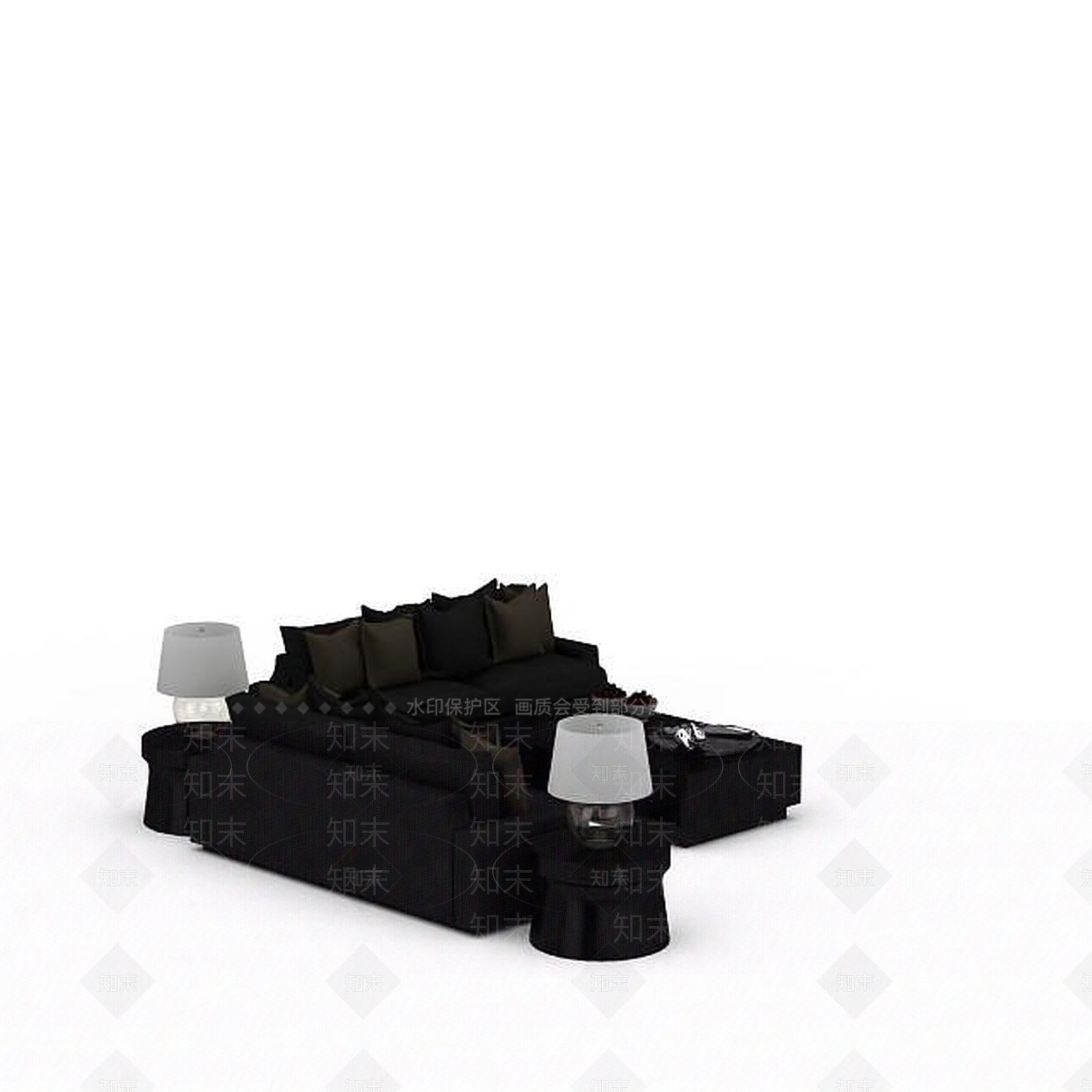 现代沙发组合3D模型下载【ID:1199572105】