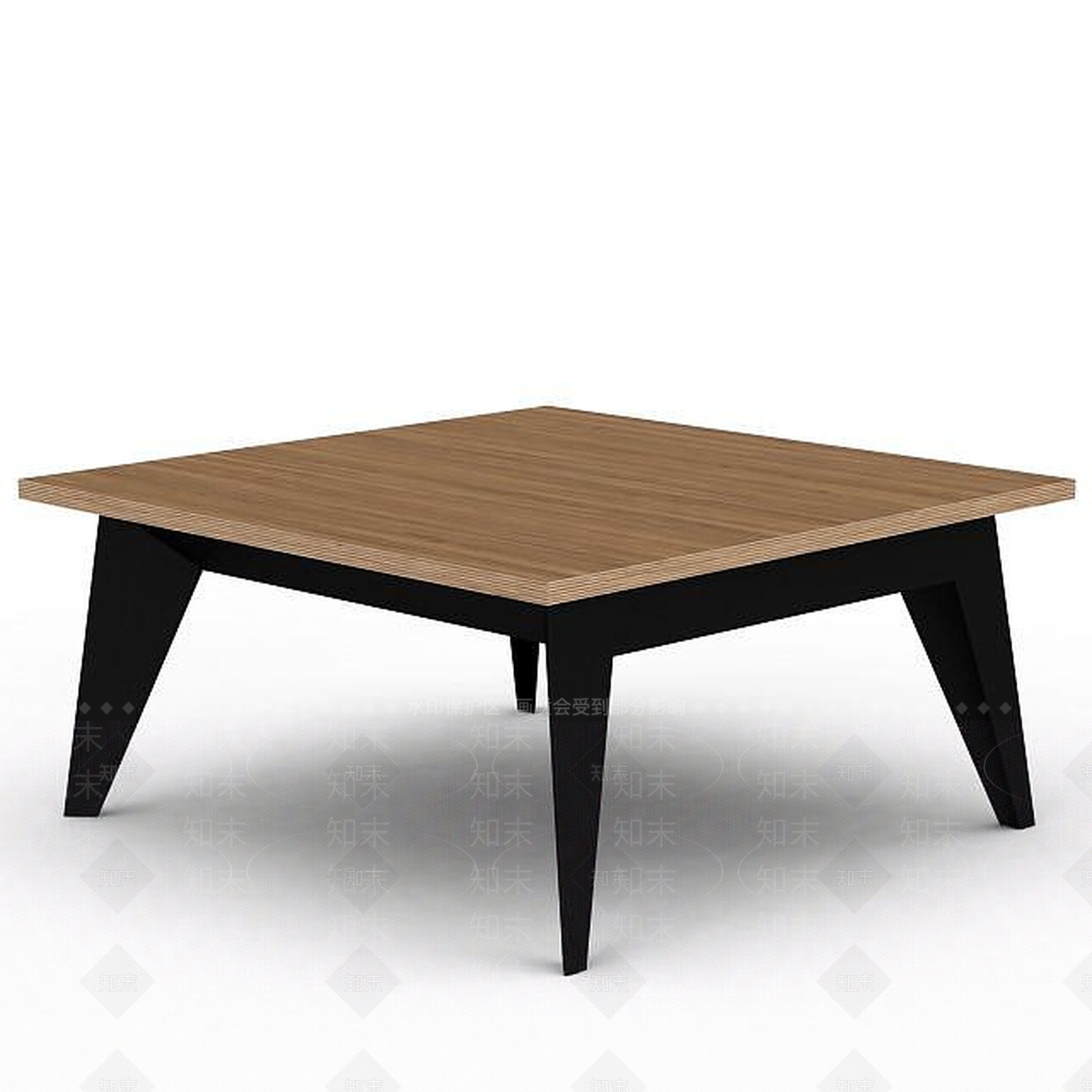 现代木质餐桌3D模型下载【ID:1199573542】