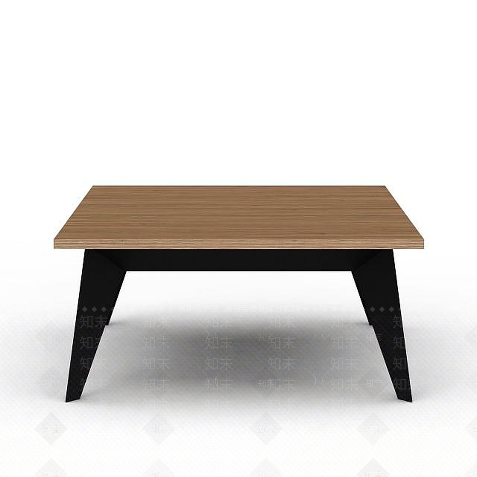 现代木质餐桌3D模型下载【ID:1199573542】