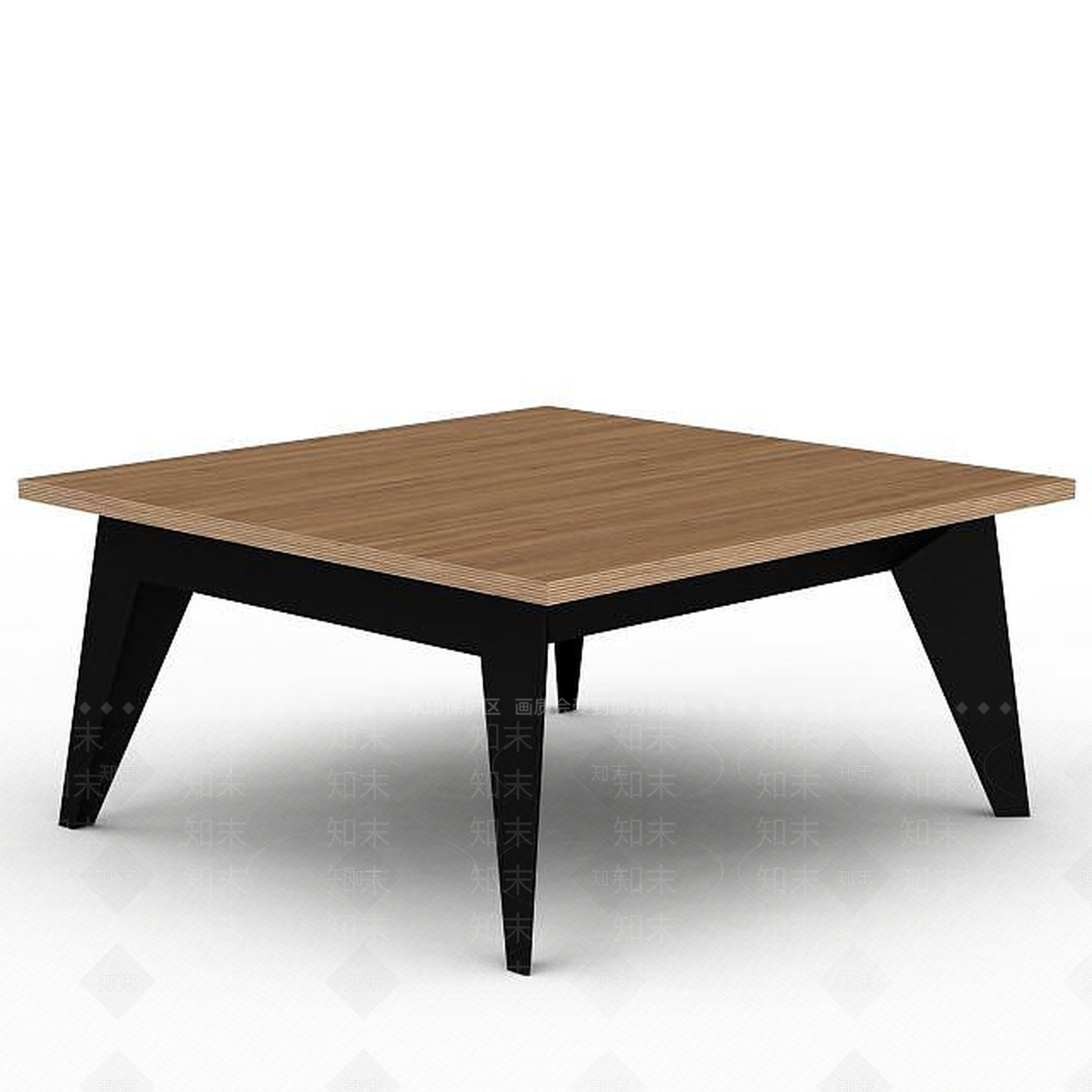 现代木质餐桌3D模型下载【ID:1199573542】