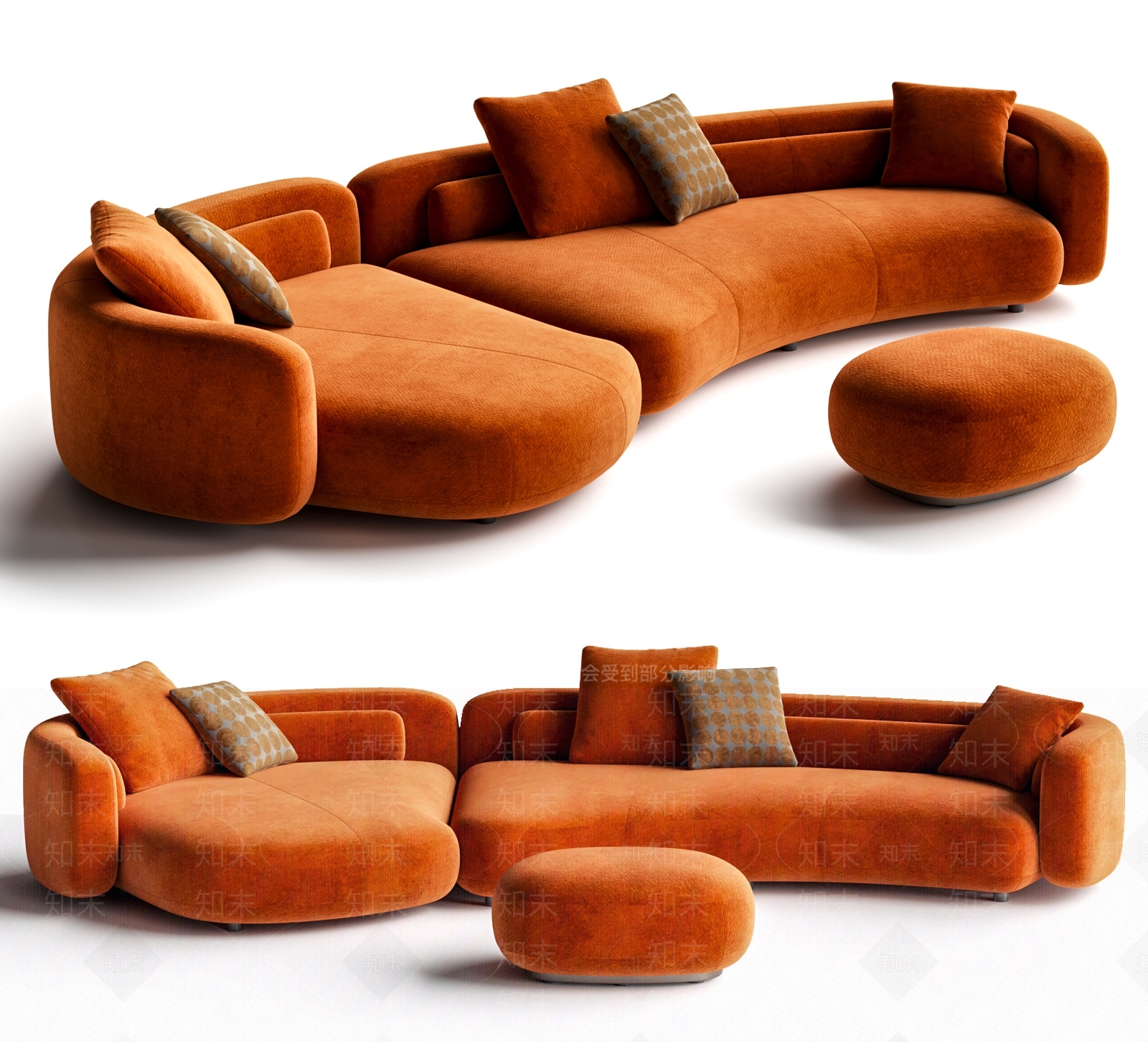 中古法式多人沙发SU模型下载【ID:1199575545】