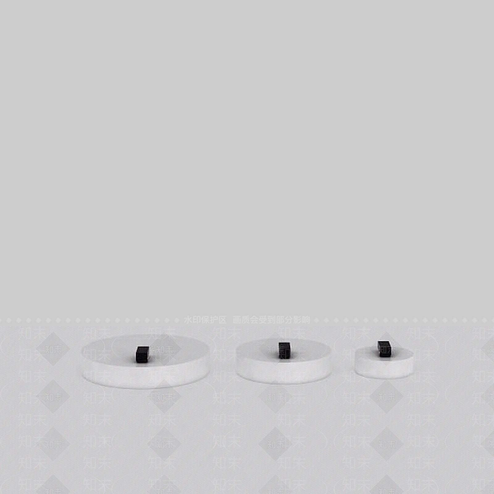 现代时尚白色烛台状吸顶灯3D模型下载【ID:1199575933】