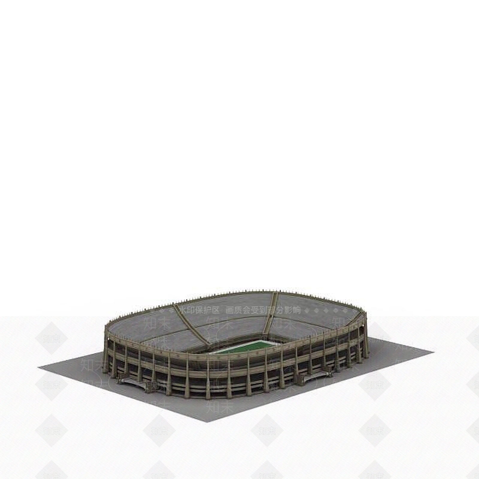 现代体育场建筑3D模型下载【ID:1199584730】