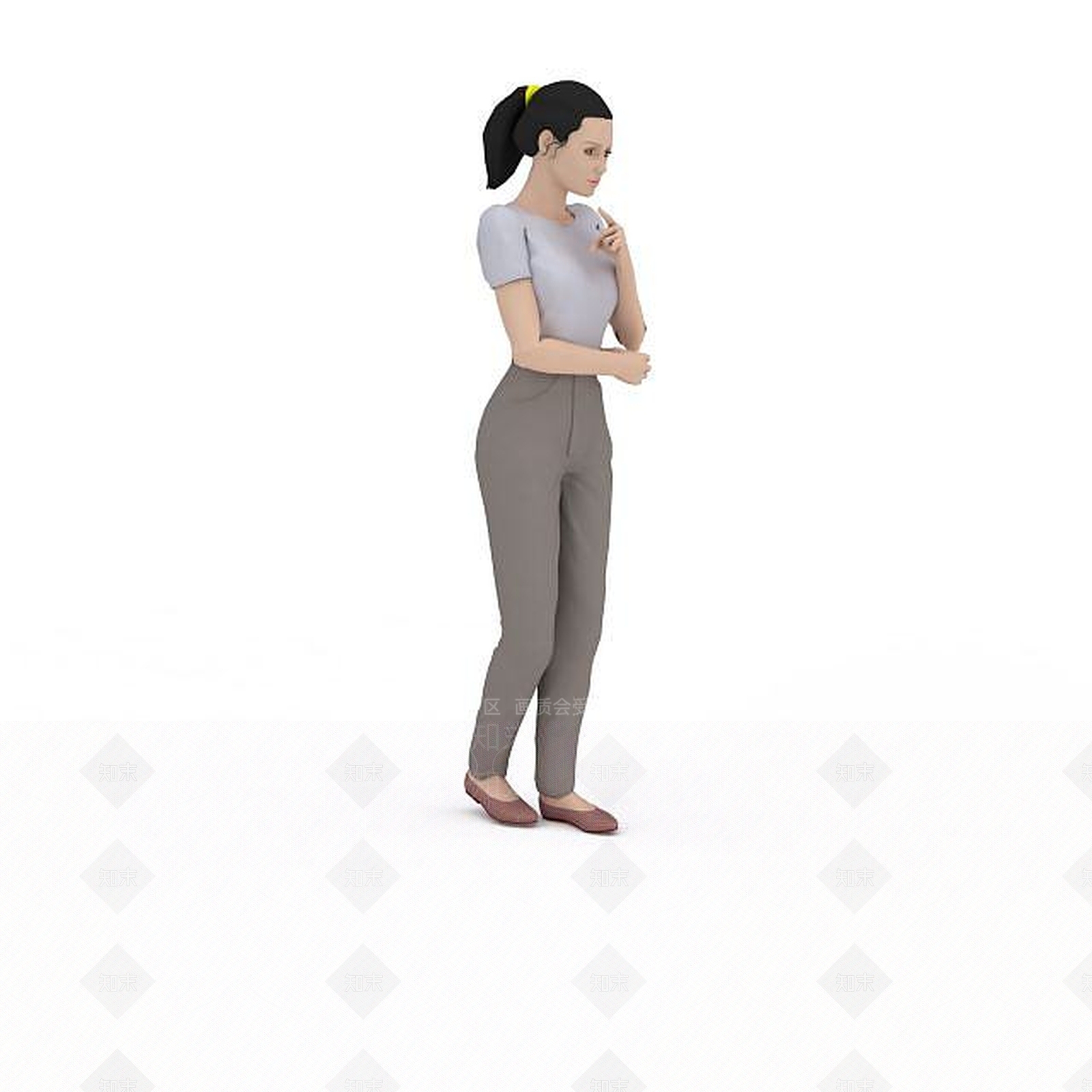 现代女人3D模型下载【ID:1199584758】