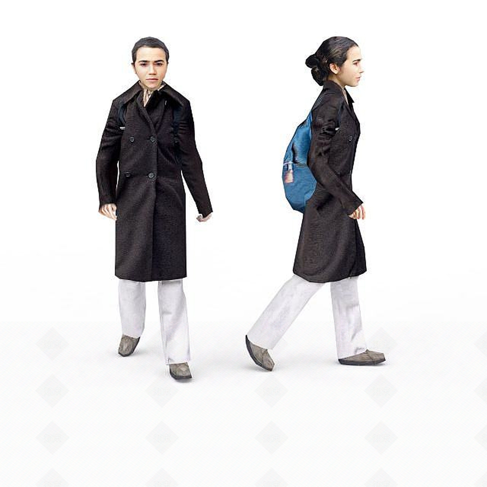 现代男女组合3D模型下载【ID:1199584863】