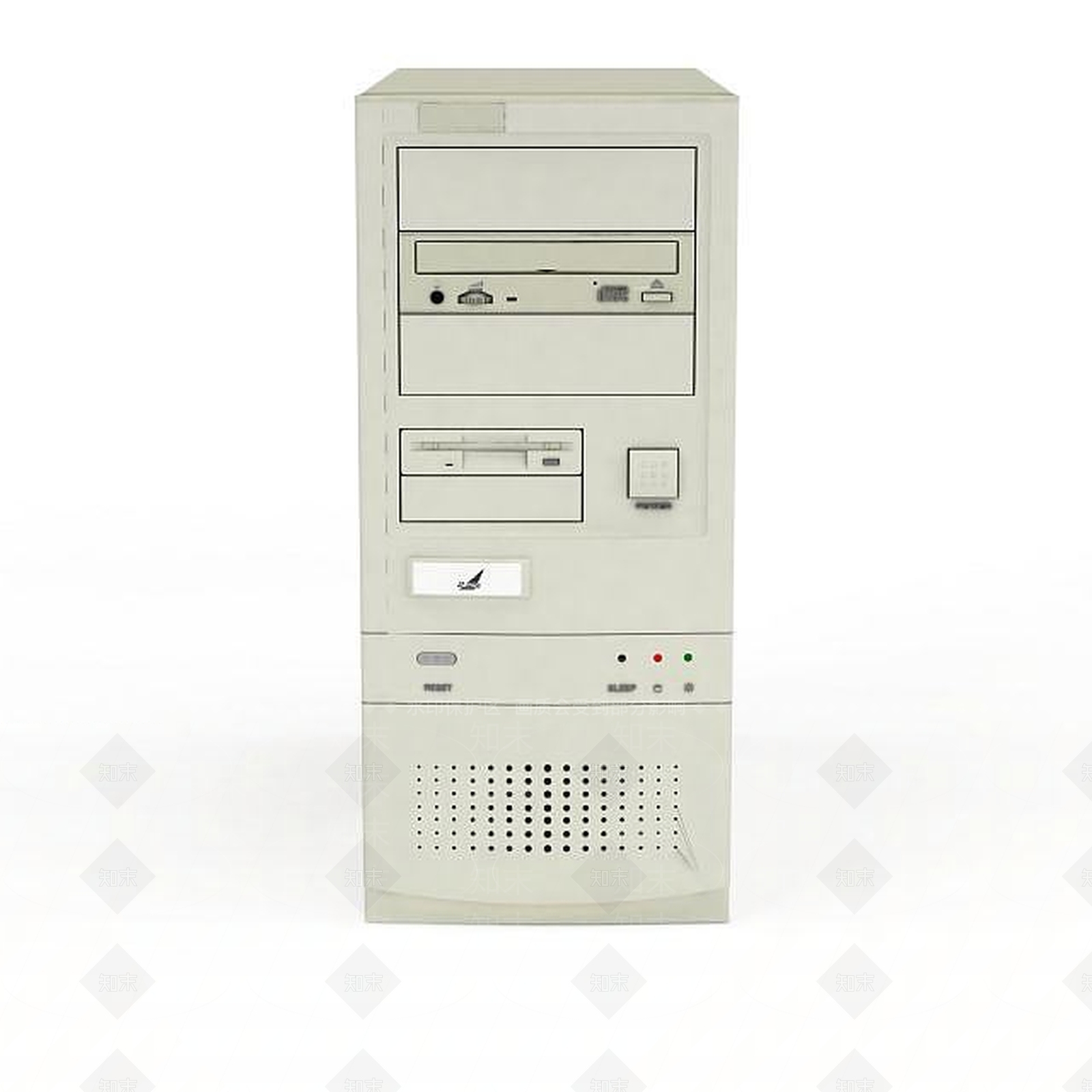 现代电脑主机箱3D模型下载【ID:1199584808】