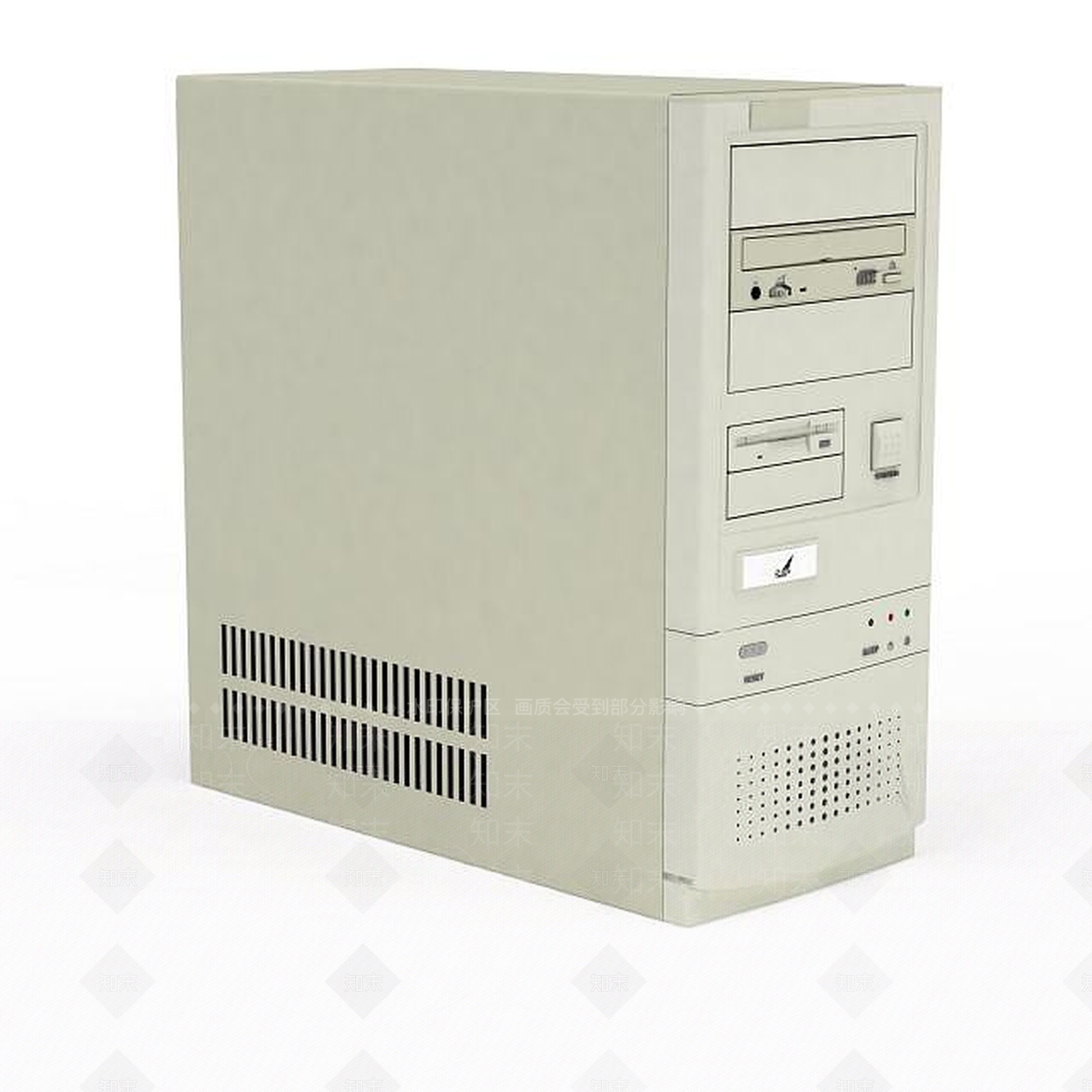 现代电脑主机箱3D模型下载【ID:1199584808】