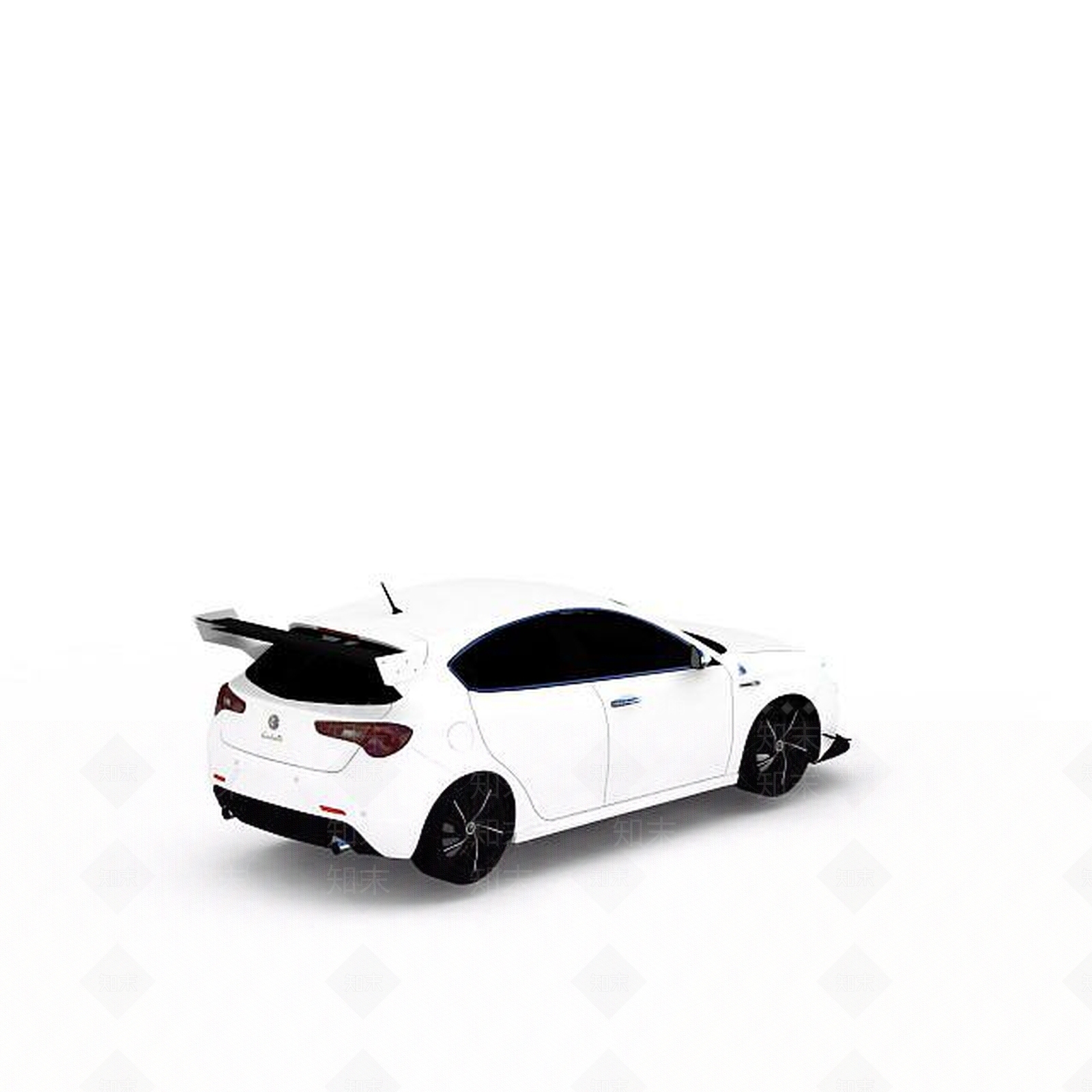 现代白色轿车3D模型下载【ID:1199784583】