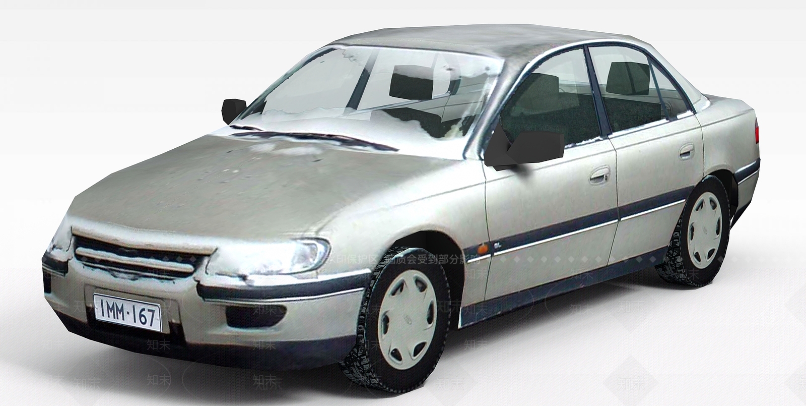 现代灰色小轿车3D模型下载【ID:1199587921】