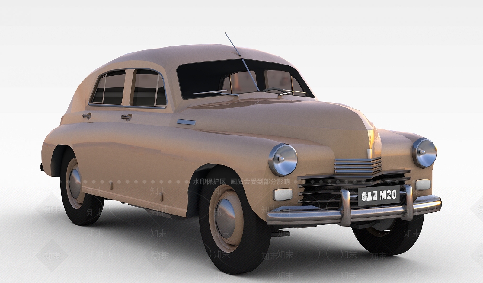 现代时尚巧克力色老爷车3D模型下载【ID:1199588777】