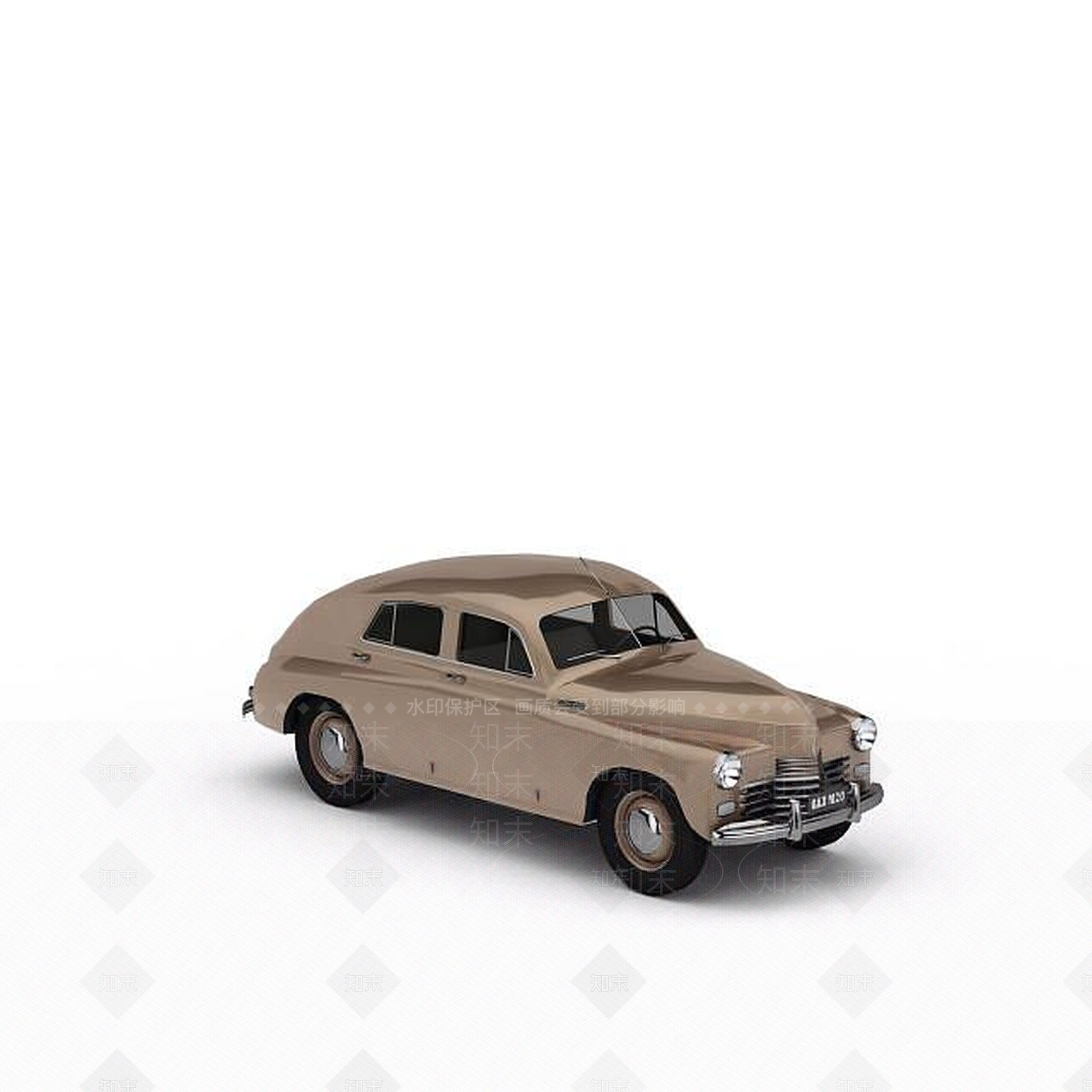 现代时尚巧克力色老爷车3D模型下载【ID:1199588777】