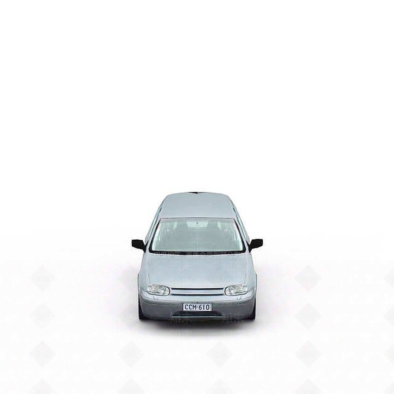 现代淡蓝色小汽车3D模型下载【ID:1199589276】