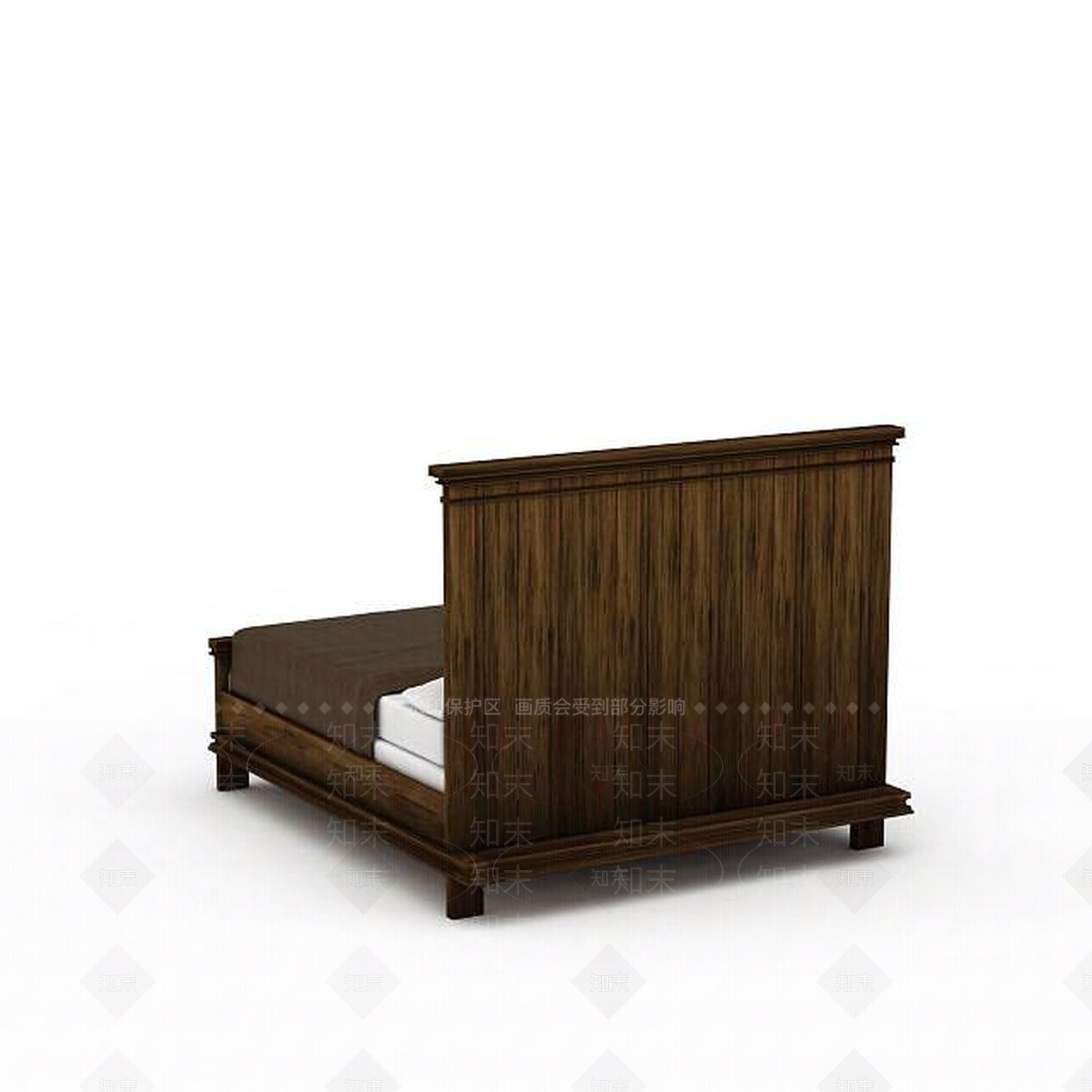 现代高档实木双人床3D模型下载【ID:1199589571】