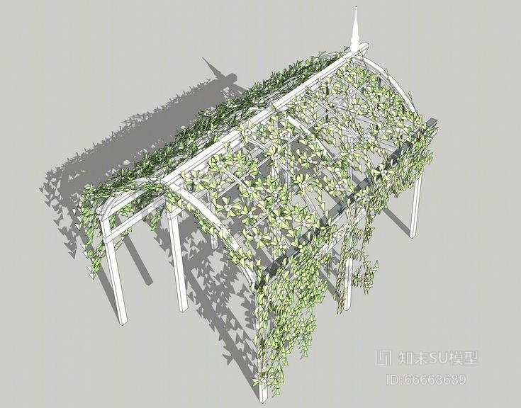 植物廊架SU模型下载【ID:66668689】