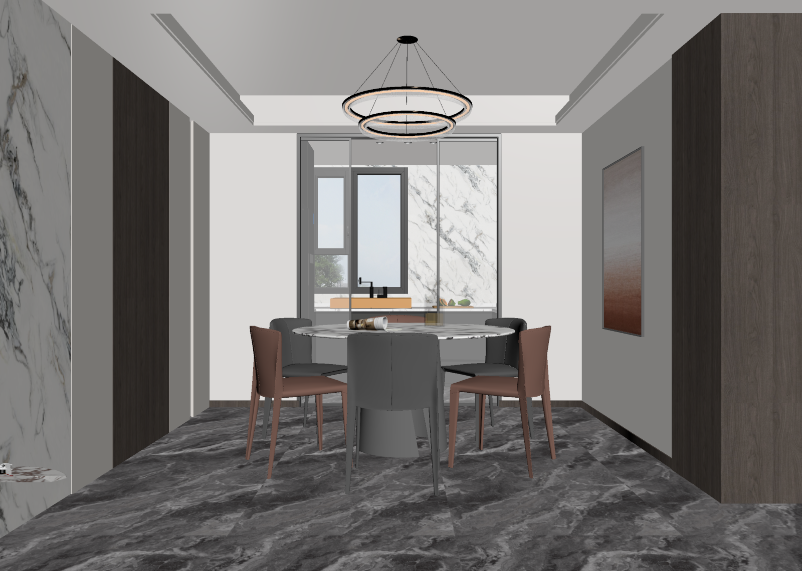 意式家居餐厅3D模型下载【ID:1214734598】