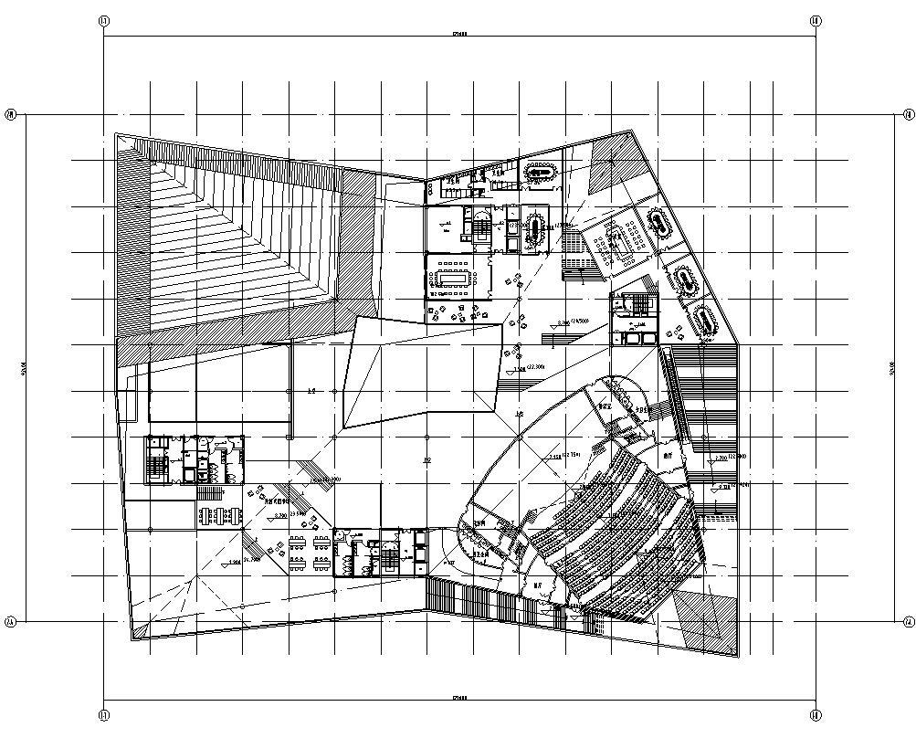 [山东]现代风格海尔企业办公楼建筑初步施工图设计（CAD...施工图下载【ID:151395135】