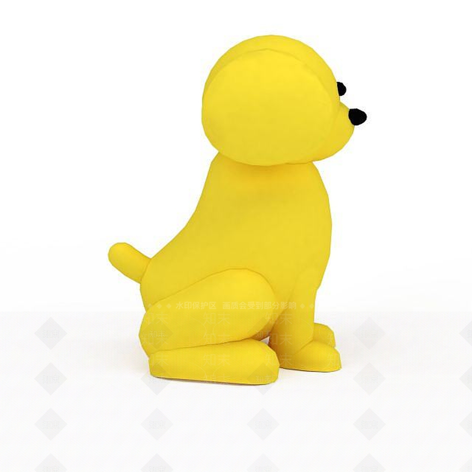 现代黄色玩具小狗3D模型下载【ID:1199592111】