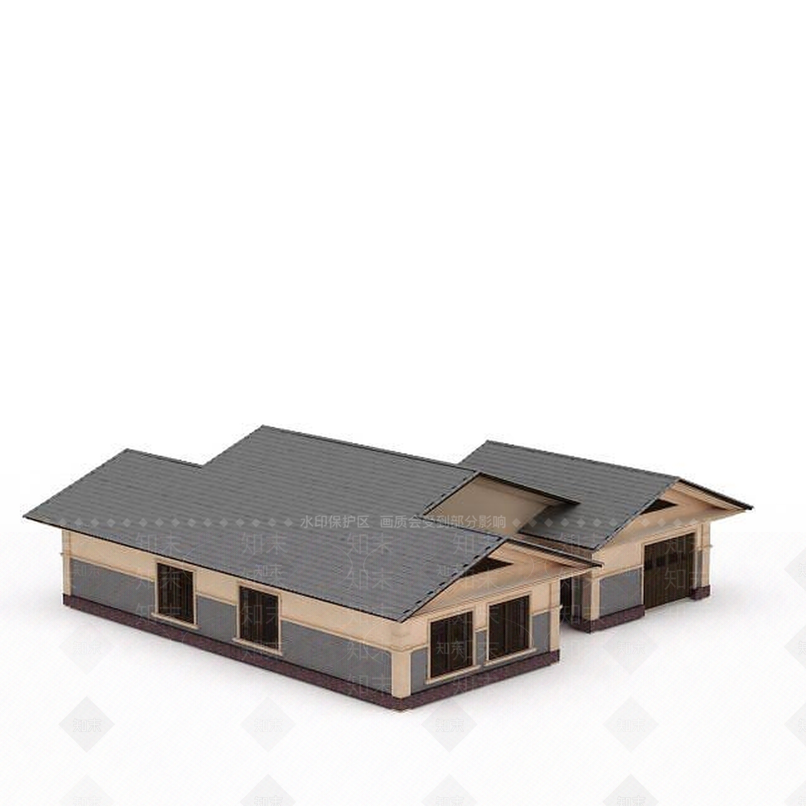 现代别墅小洋楼3D模型下载【ID:1199592477】