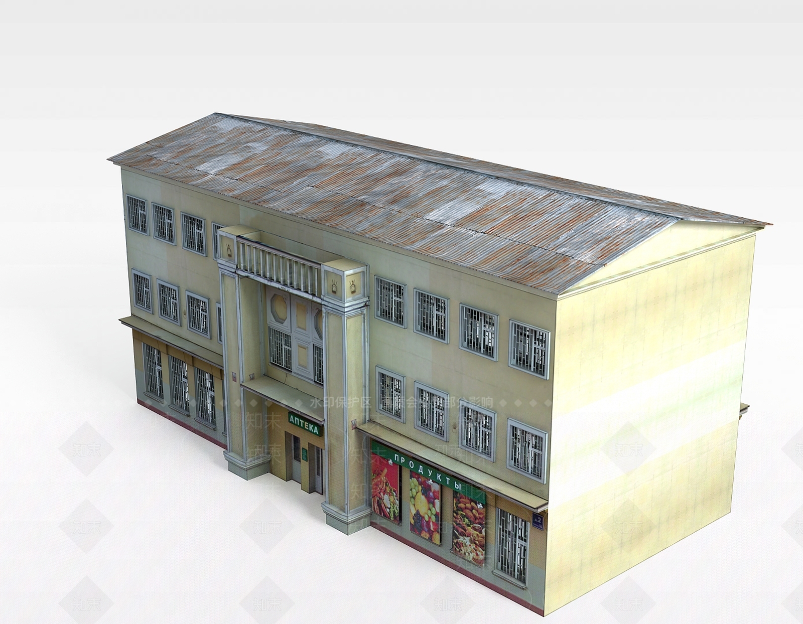 现代居民楼3D模型下载【ID:1199592536】