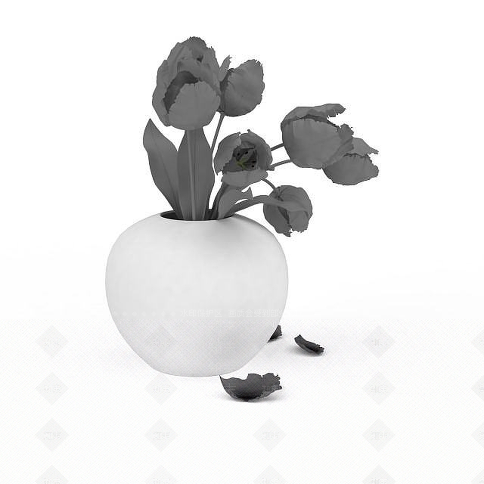 现代花瓶摆件3D模型下载【ID:1199592715】