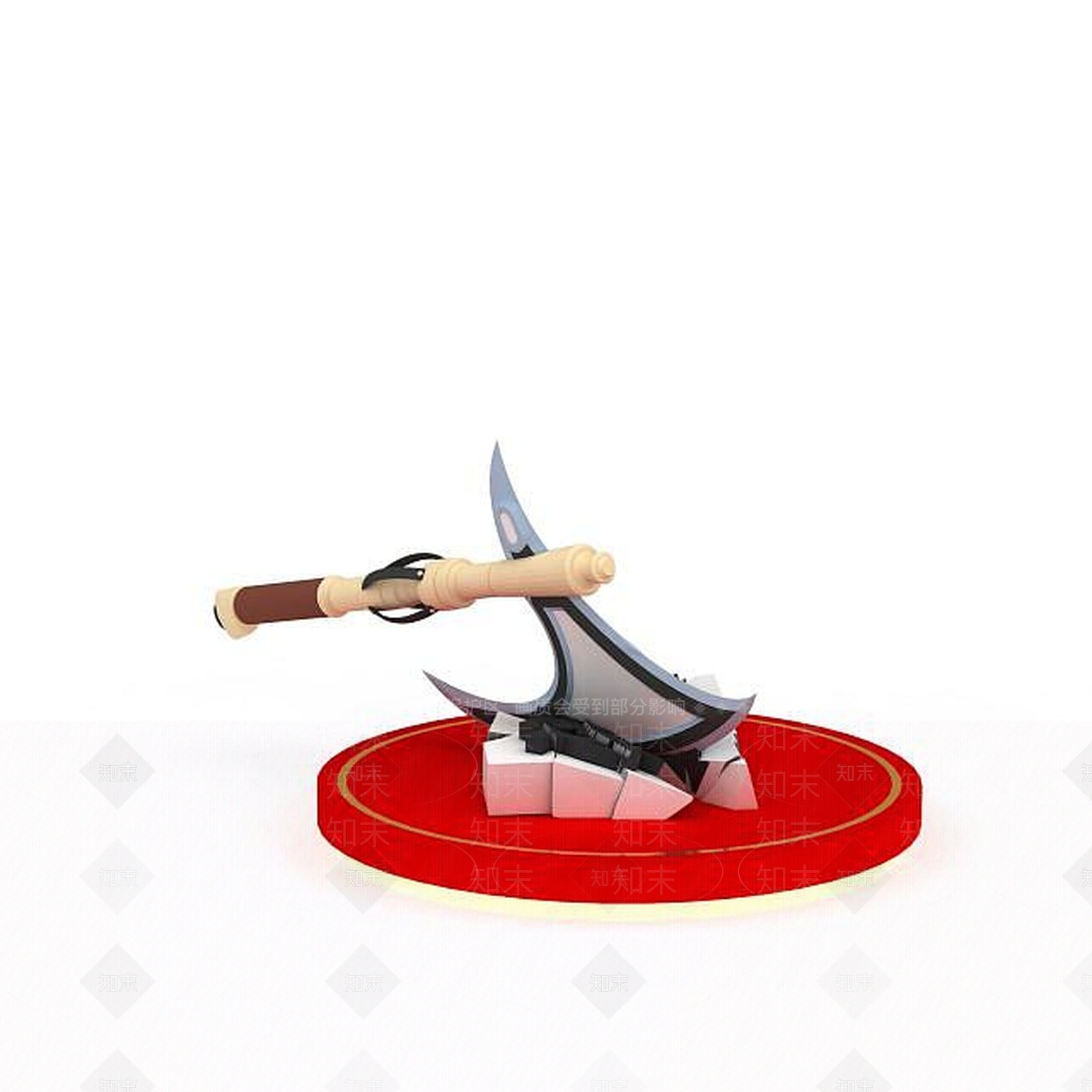 现代斧子陈设品3D模型下载【ID:1199592993】