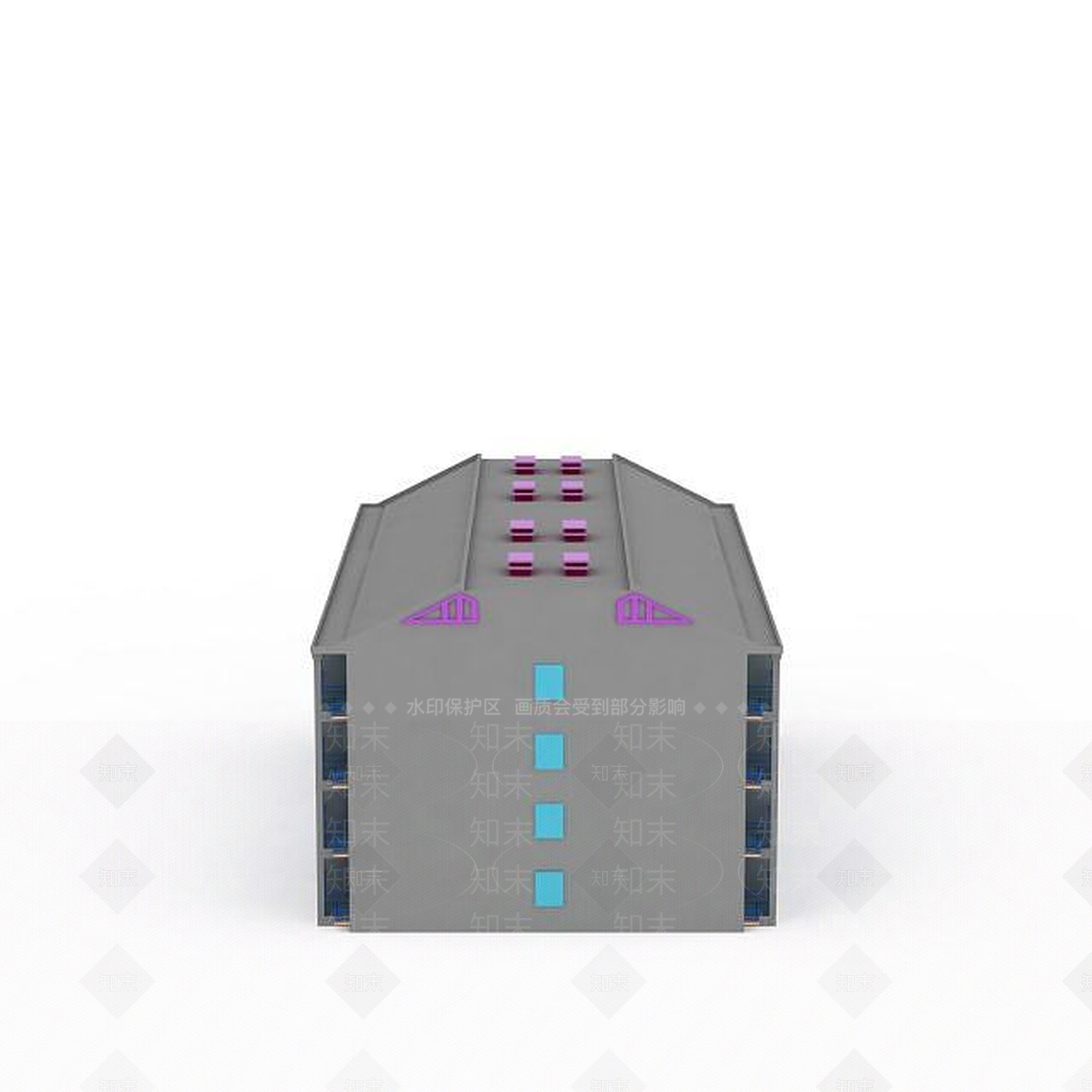 现代宿舍楼3D模型下载【ID:1199593342】