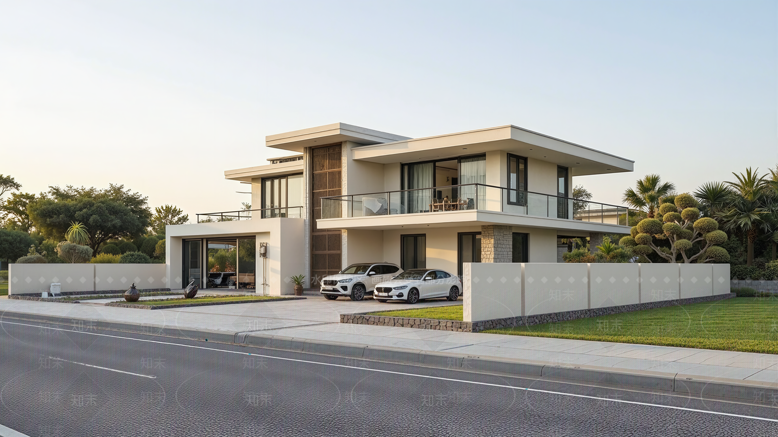 现代轻奢独栋别墅SU模型下载【ID:1199593755】