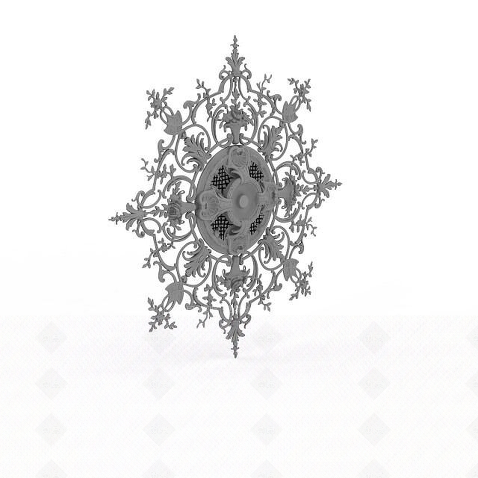 现代镂空雕花石膏3D模型下载【ID:1199593517】