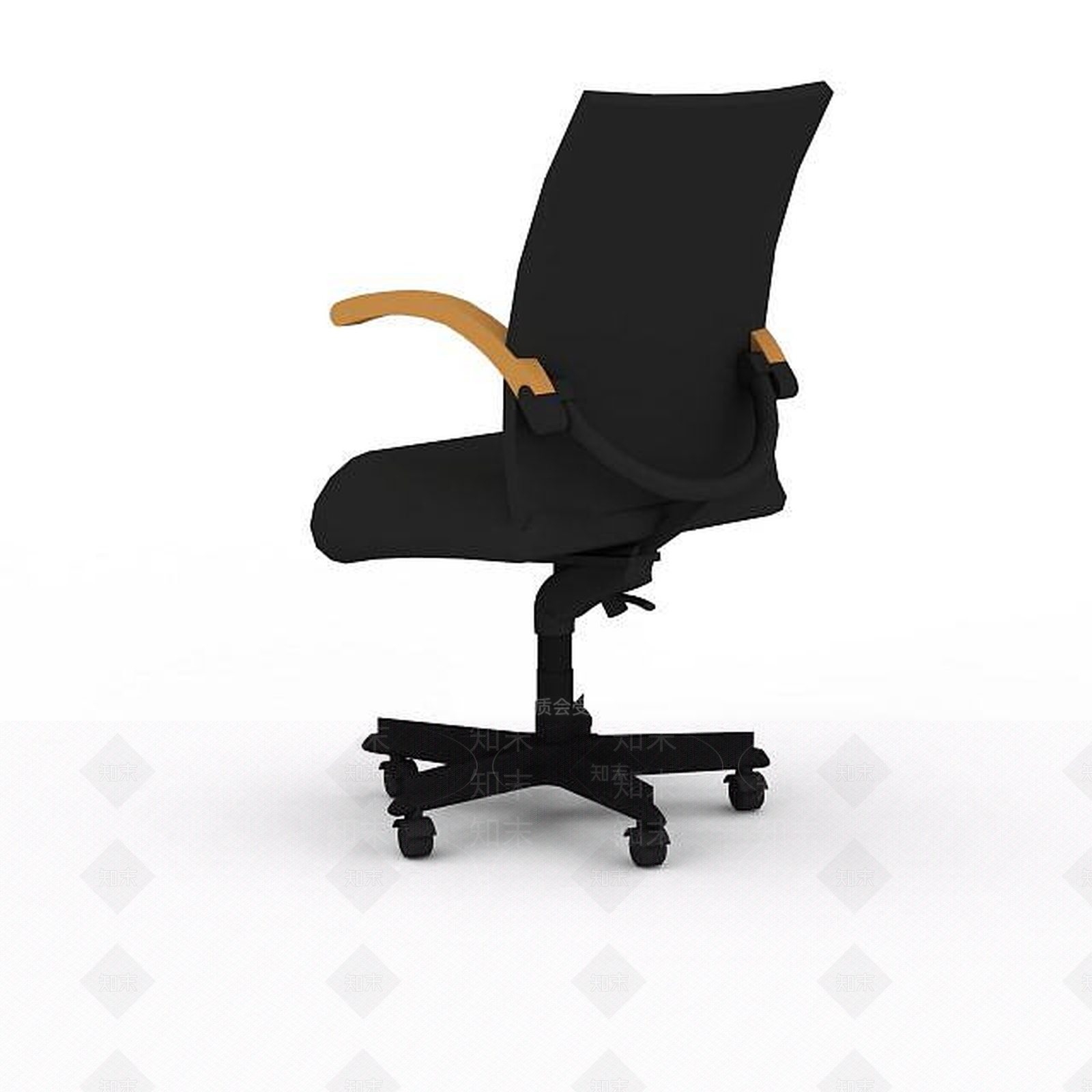 现代经典黑色办公椅3D模型下载【ID:1199594078】