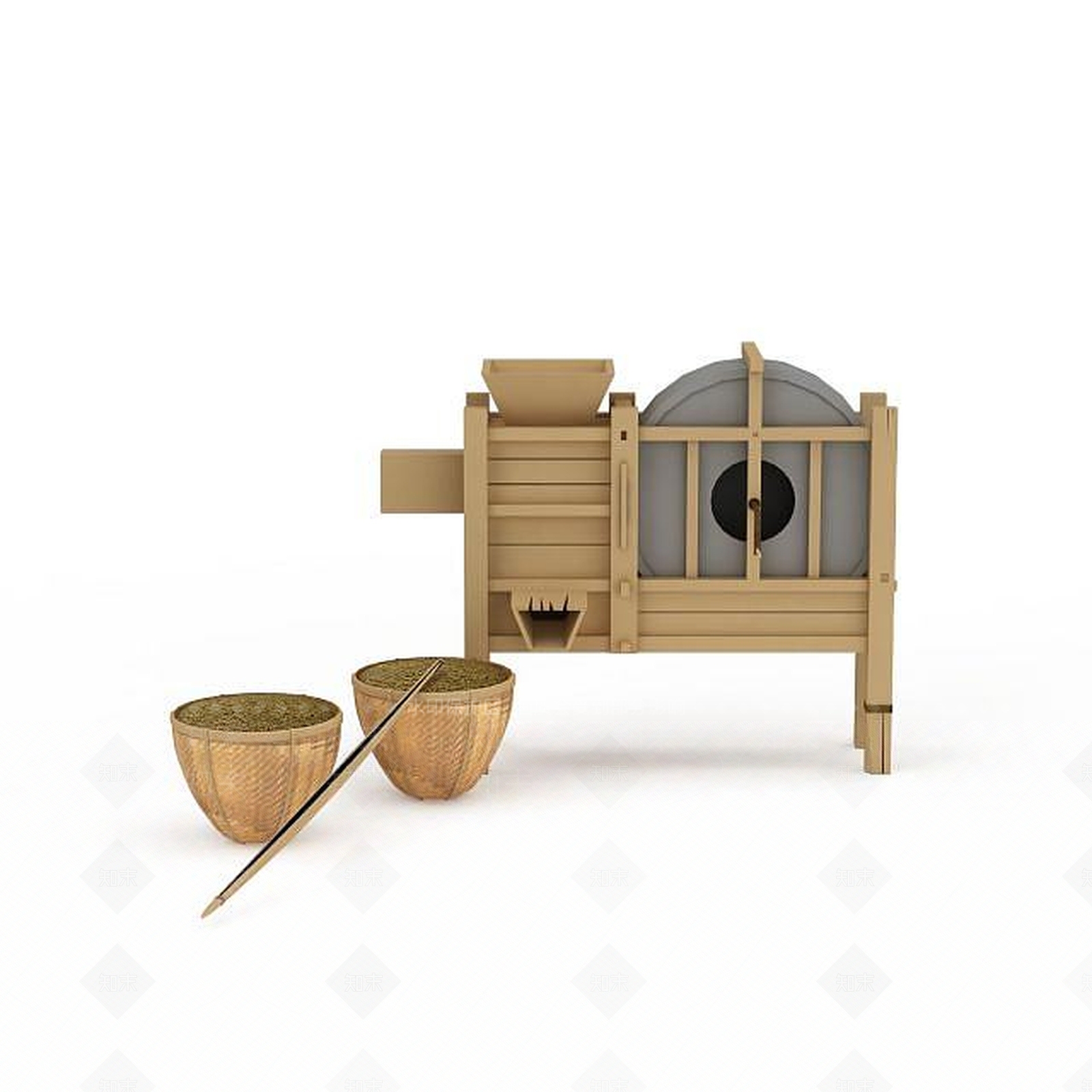 现代粉碎机3D模型下载【ID:1199594348】