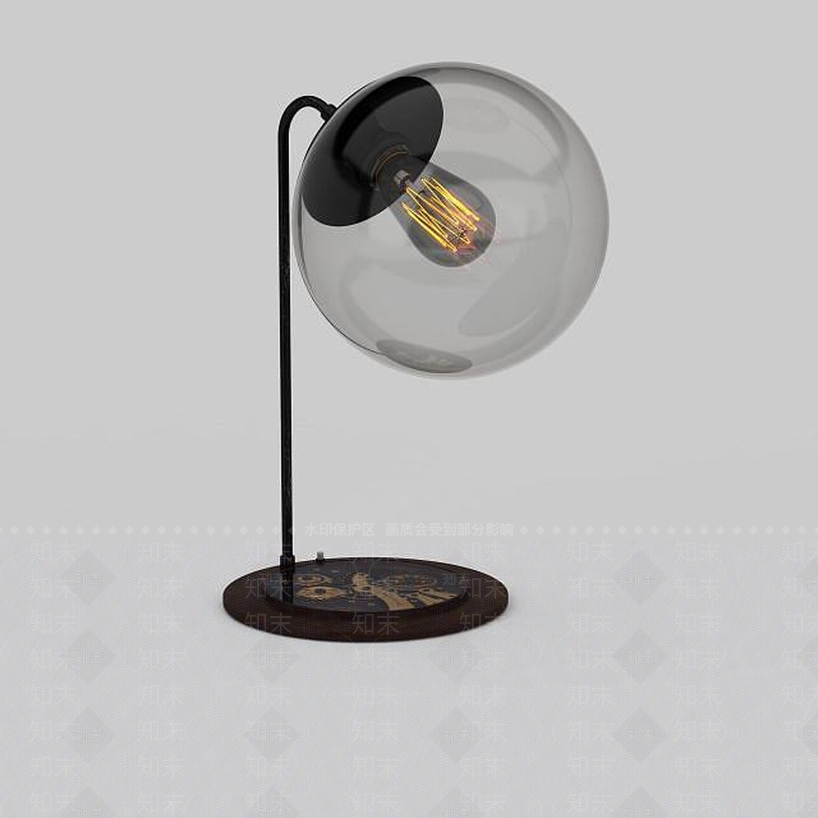 现代精品球形大台灯3D模型下载【ID:1199595046】