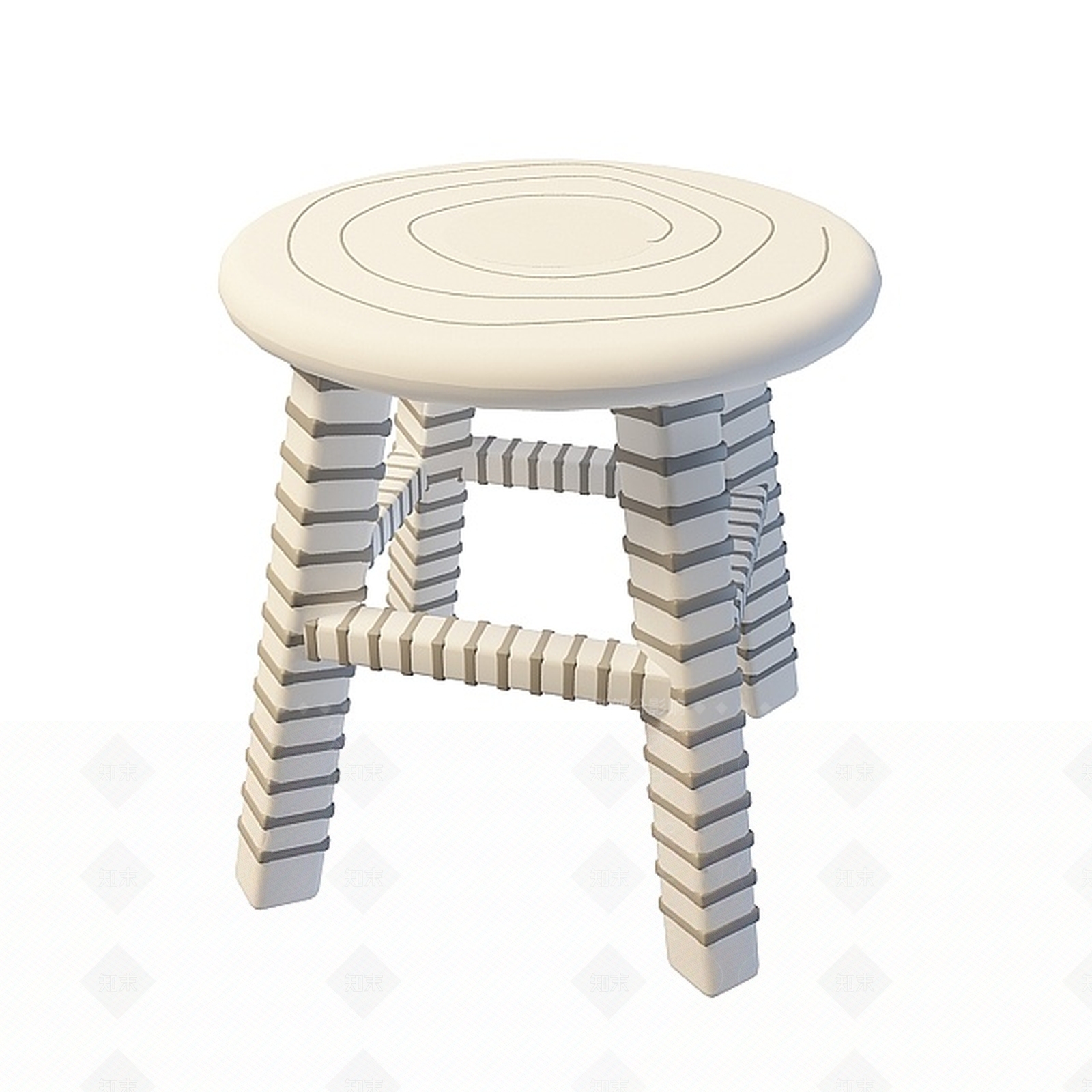 现代幼儿园凳3D模型下载【ID:1199595028】
