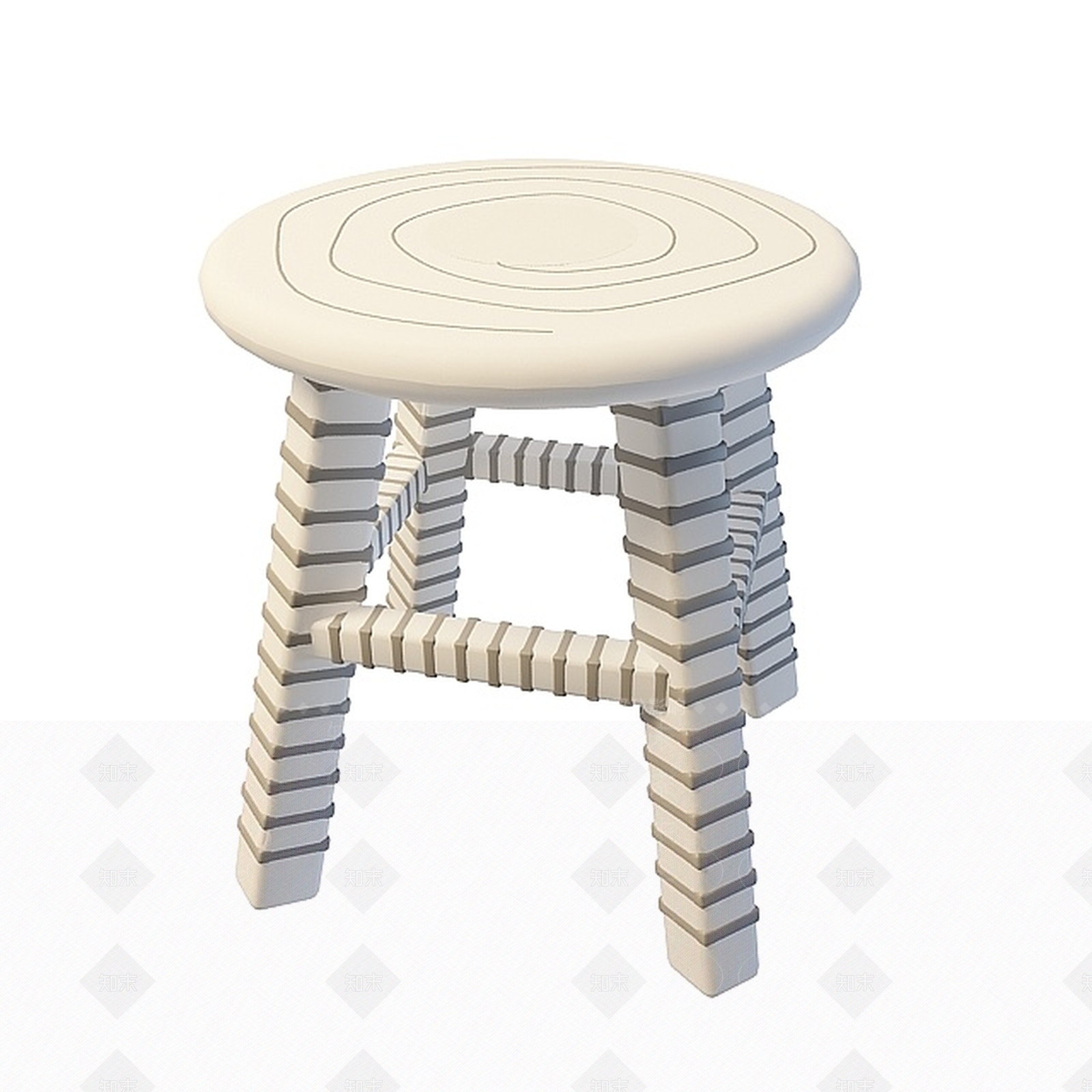 现代幼儿园凳3D模型下载【ID:1199595028】