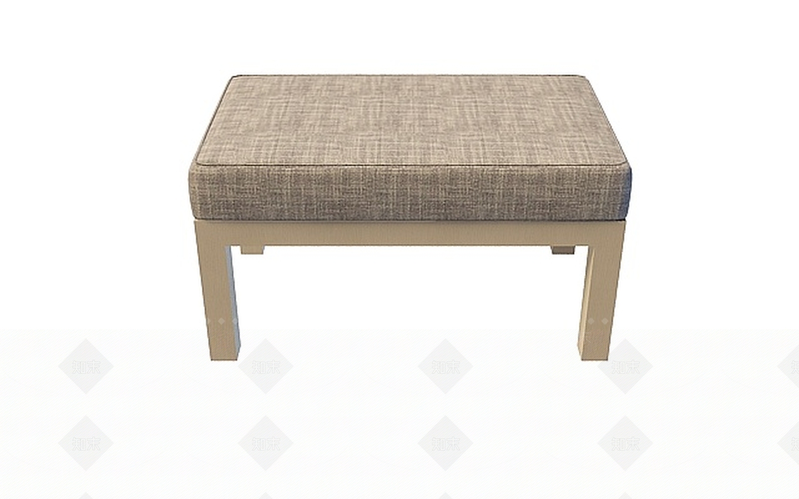 现代布艺小凳3D模型下载【ID:1199595289】