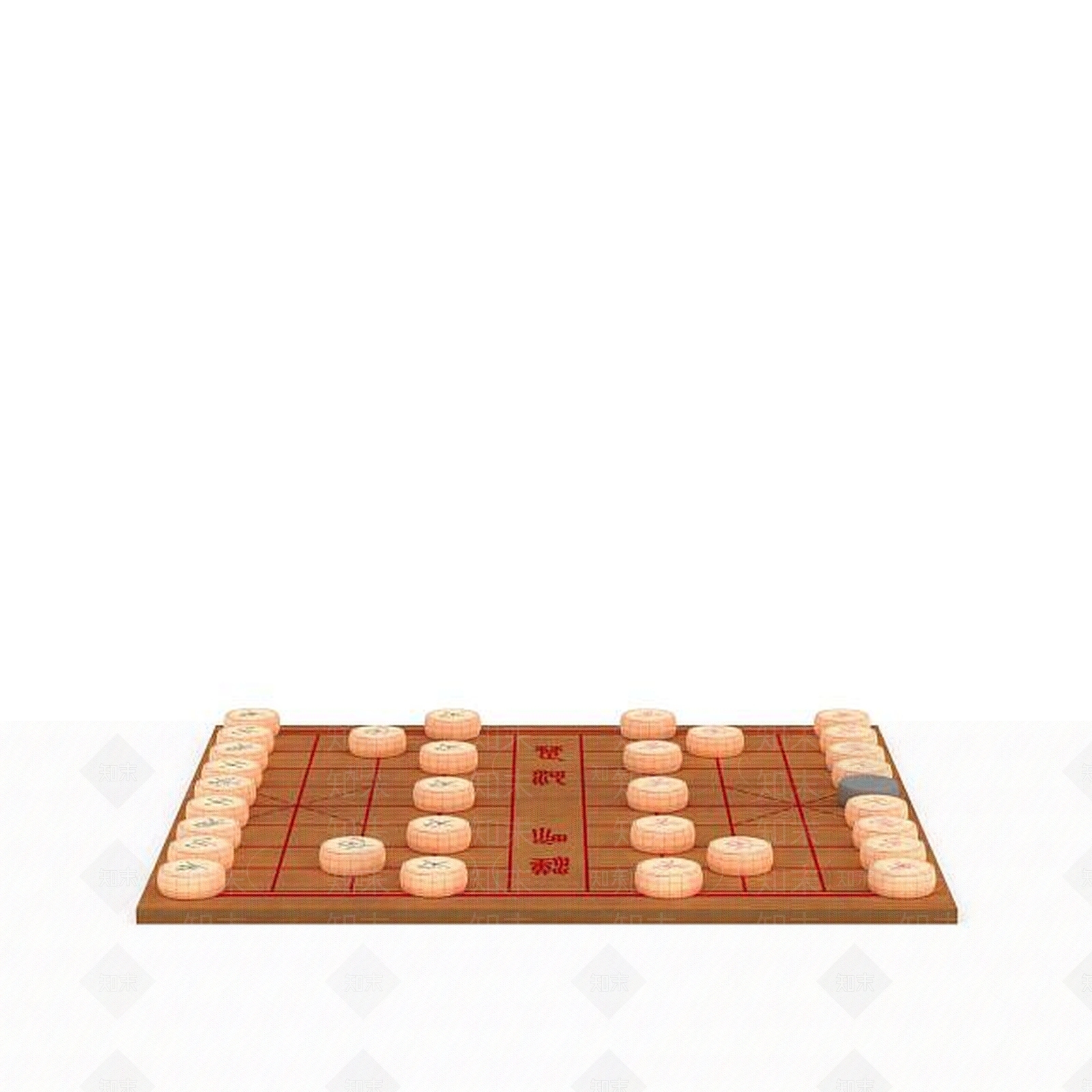 现代象棋棋盘棋子3D模型下载【ID:1199595366】
