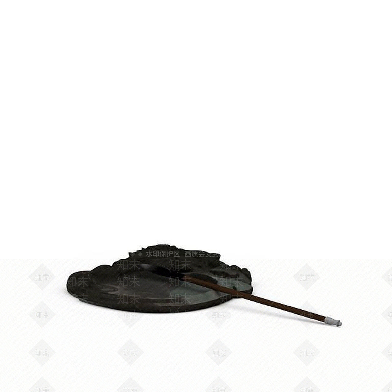 现代办公文具砚台毛笔3D模型下载【ID:1199595441】