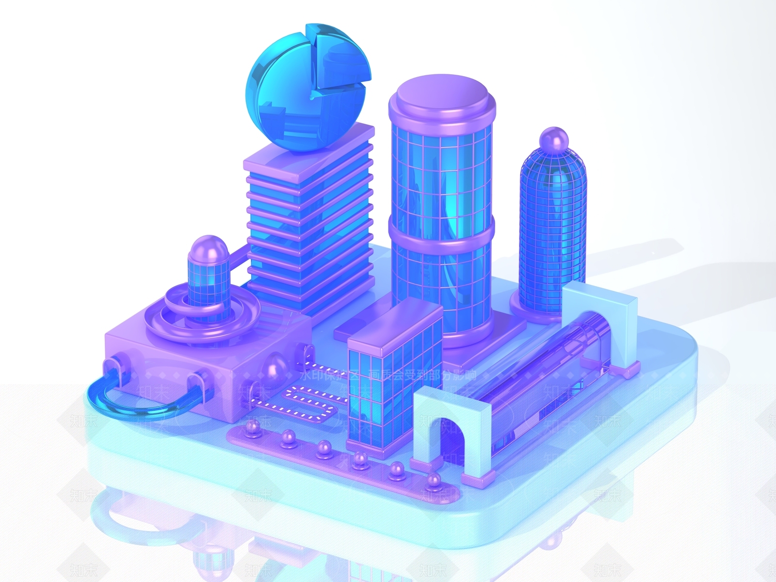 现代工业艺术风格建筑3D模型下载【ID:1199595884】