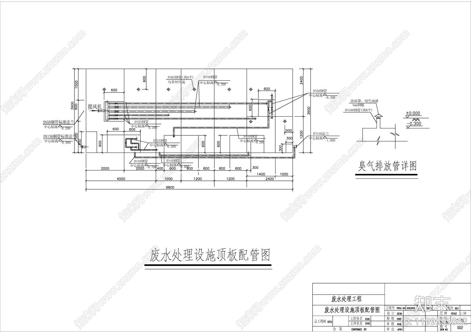 水处理cad施工图下载【ID:1199595862】