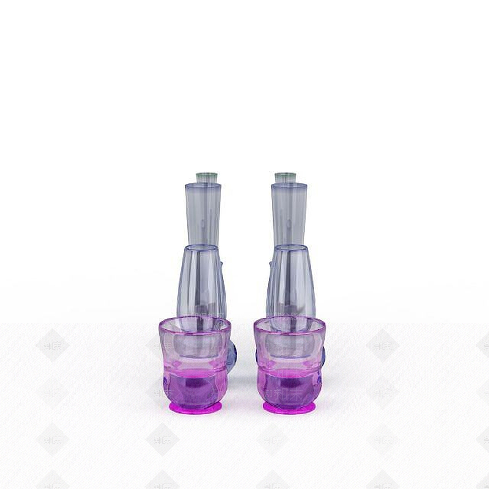 现代渐变色玻璃花瓶组合3D模型下载【ID:1199596062】