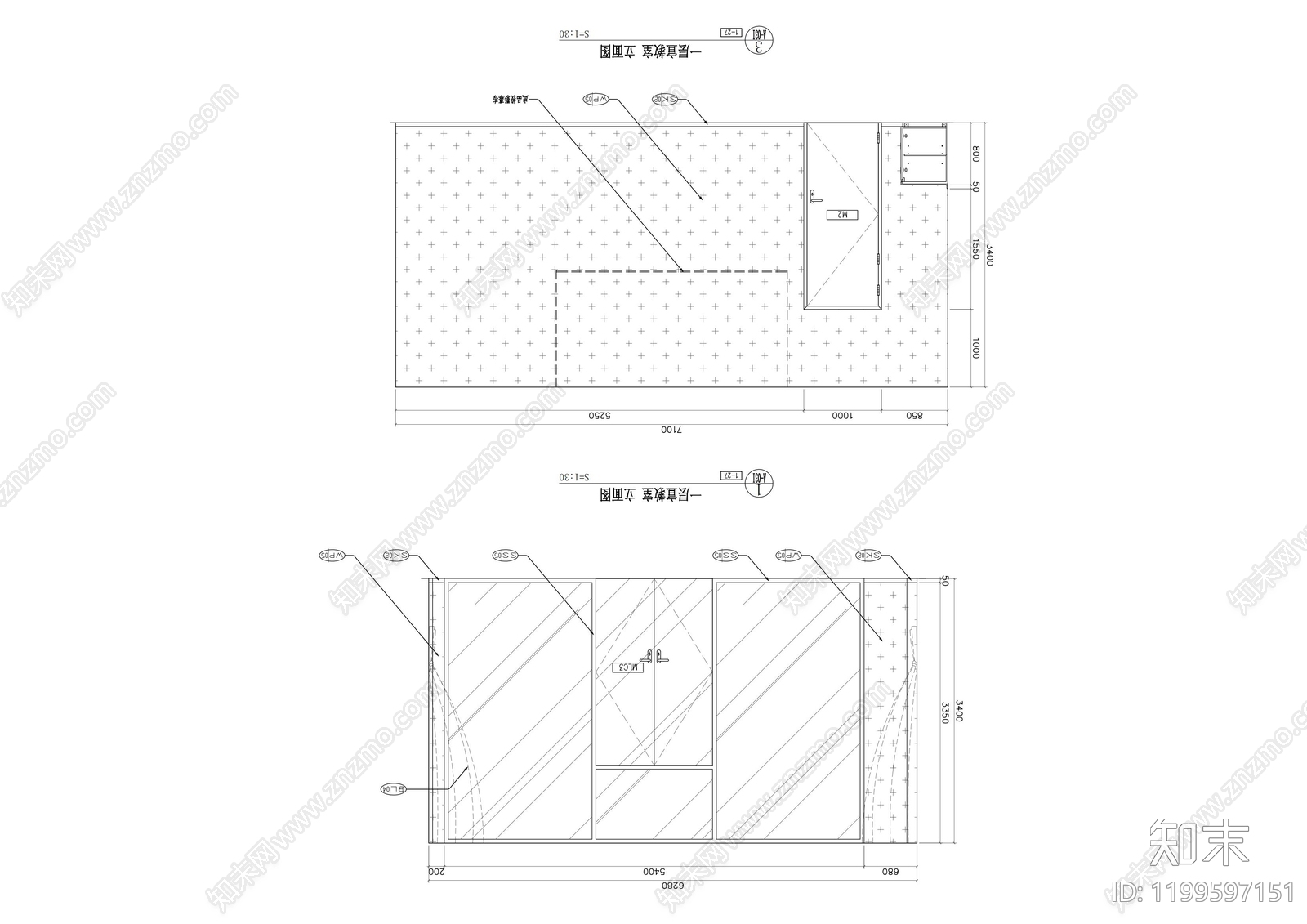 现代教室cad施工图下载【ID:1199597151】